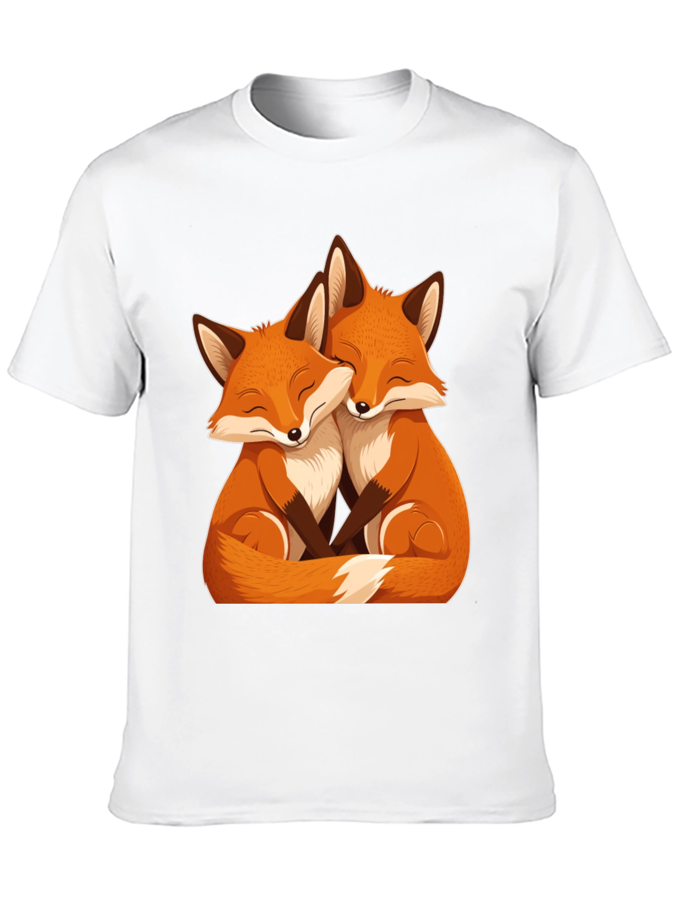 Black Foxes Hugging Graphic Tee view 10