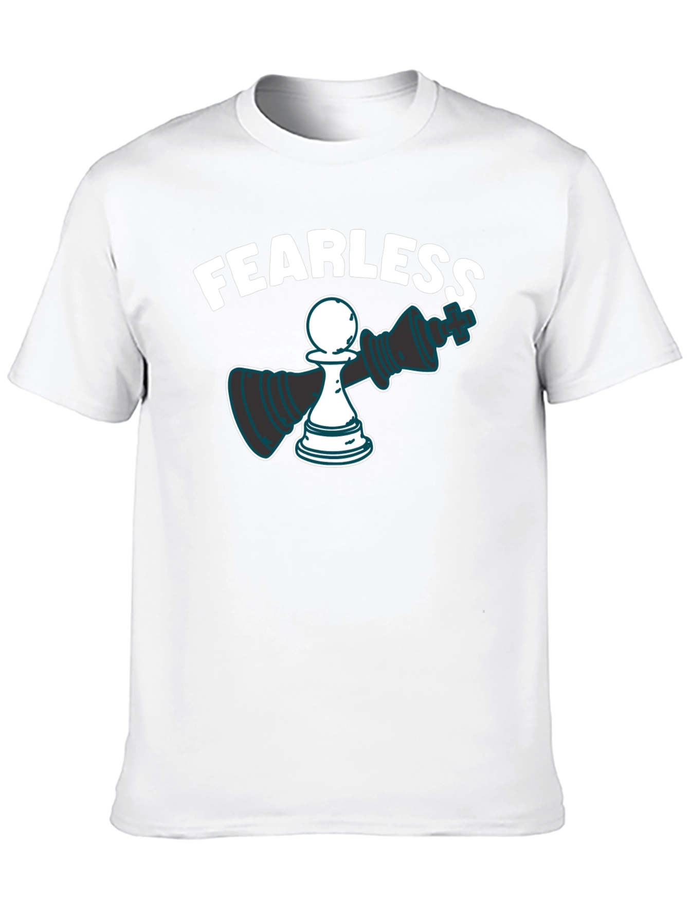 Black Fearless Chess Graphic Tee view 10