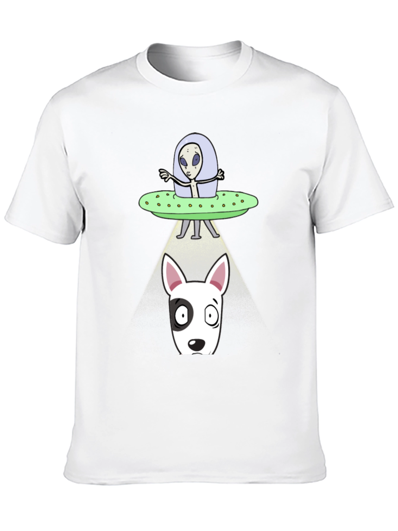 Black Alien Abduction Dog T-Shirt - UFO Graphic Tee view 10