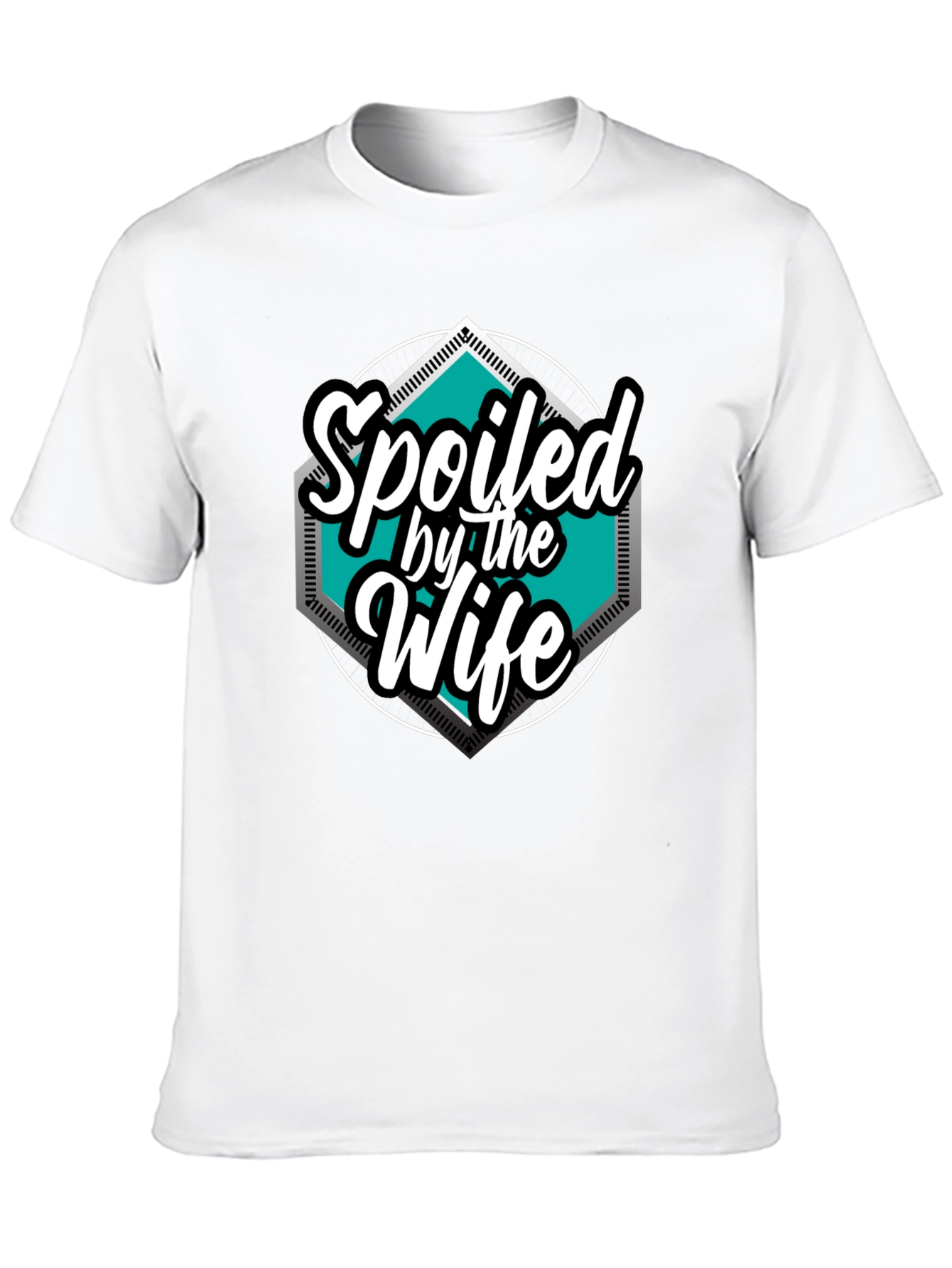 Black Spoiled by the Wife Graphic Tee - Black view 10