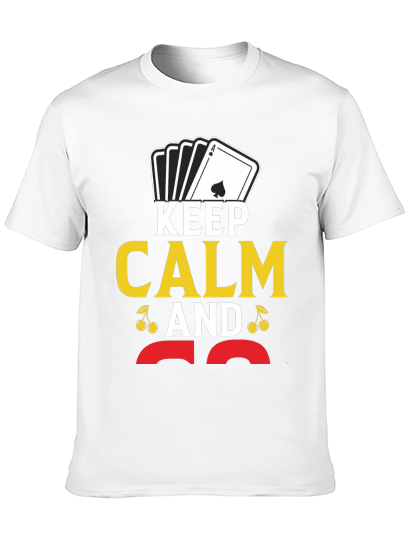 Black Keep Calm Ace T-Shirt - Funny Poker Casino Card Tee view 10