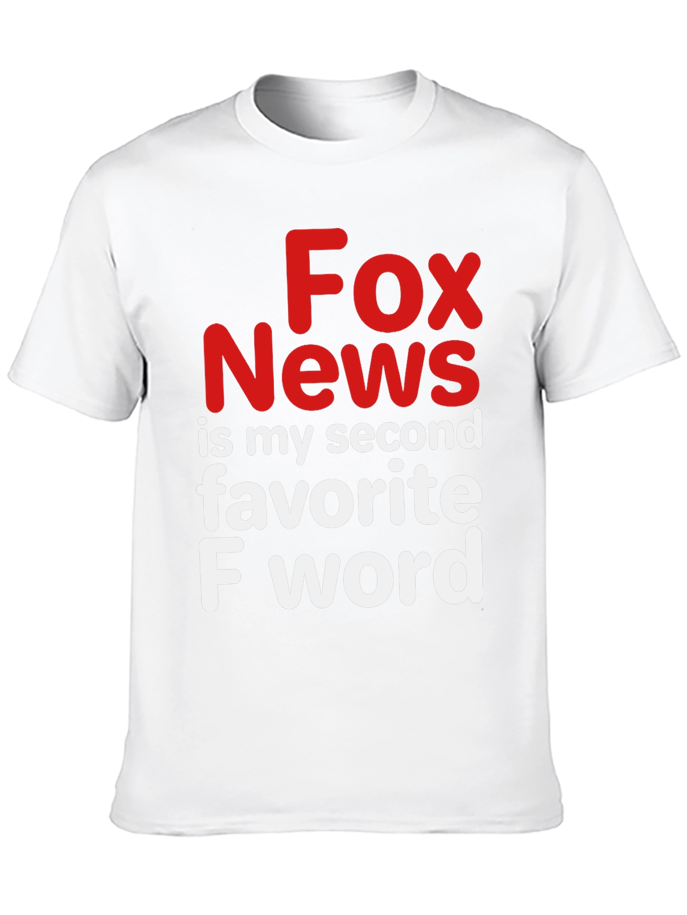 Black Fox News Second Favorite F Word Black Graphic Tee view 10