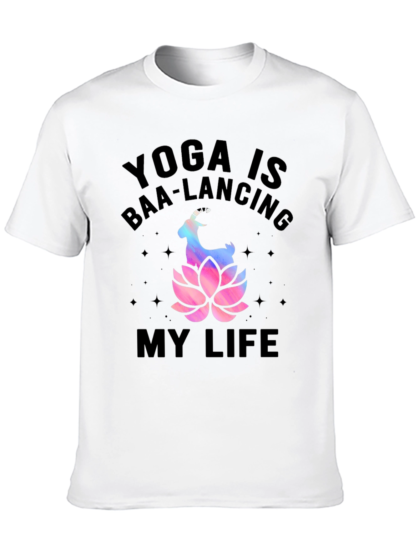 Black Yoga Baa-lancing Life Graphic Tee view 10