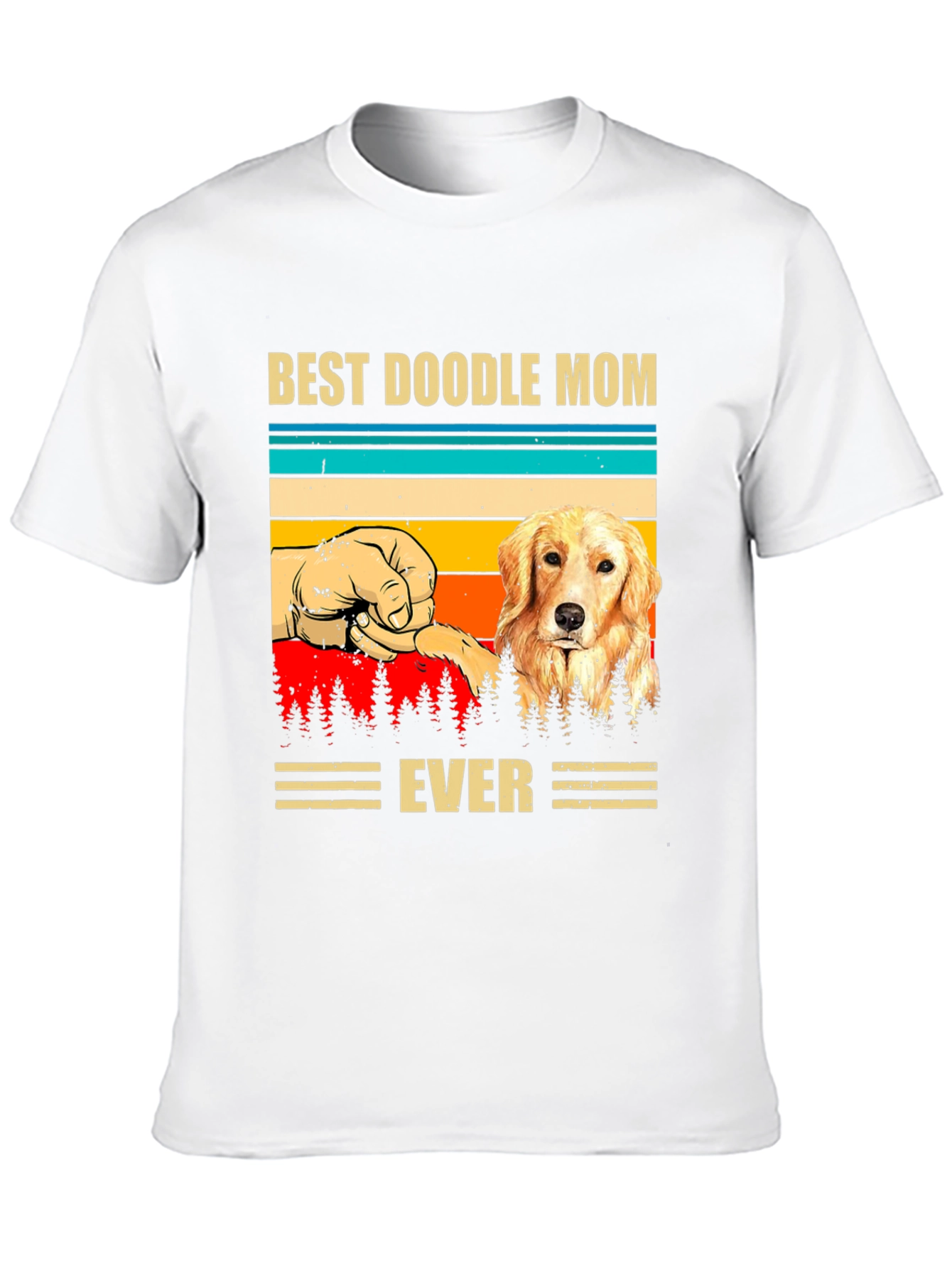 Black Best Doodle Mom Ever Graphic T-Shirt view 10