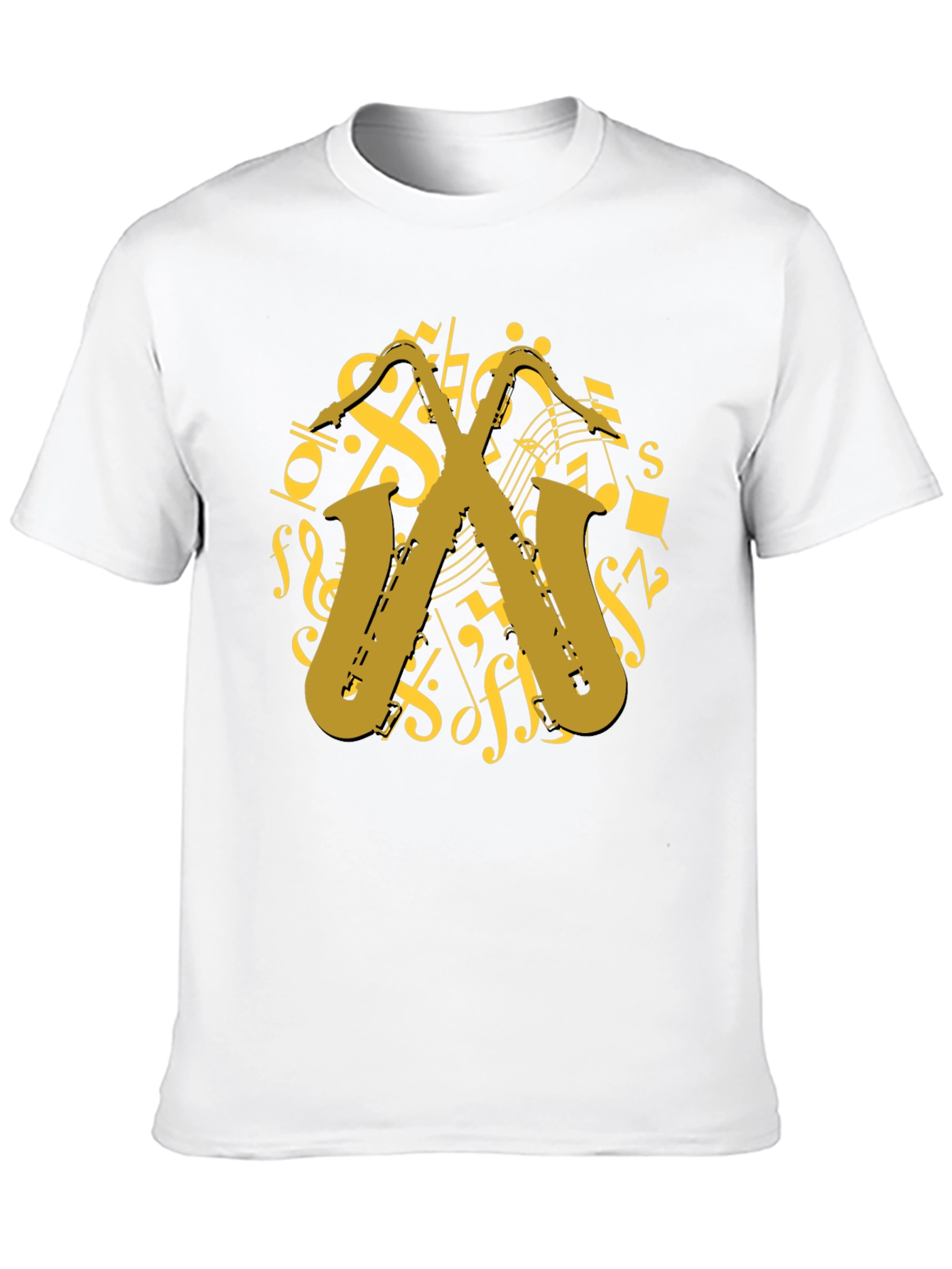 Black Saxophone Music T-Shirt - Musician Gift view 10