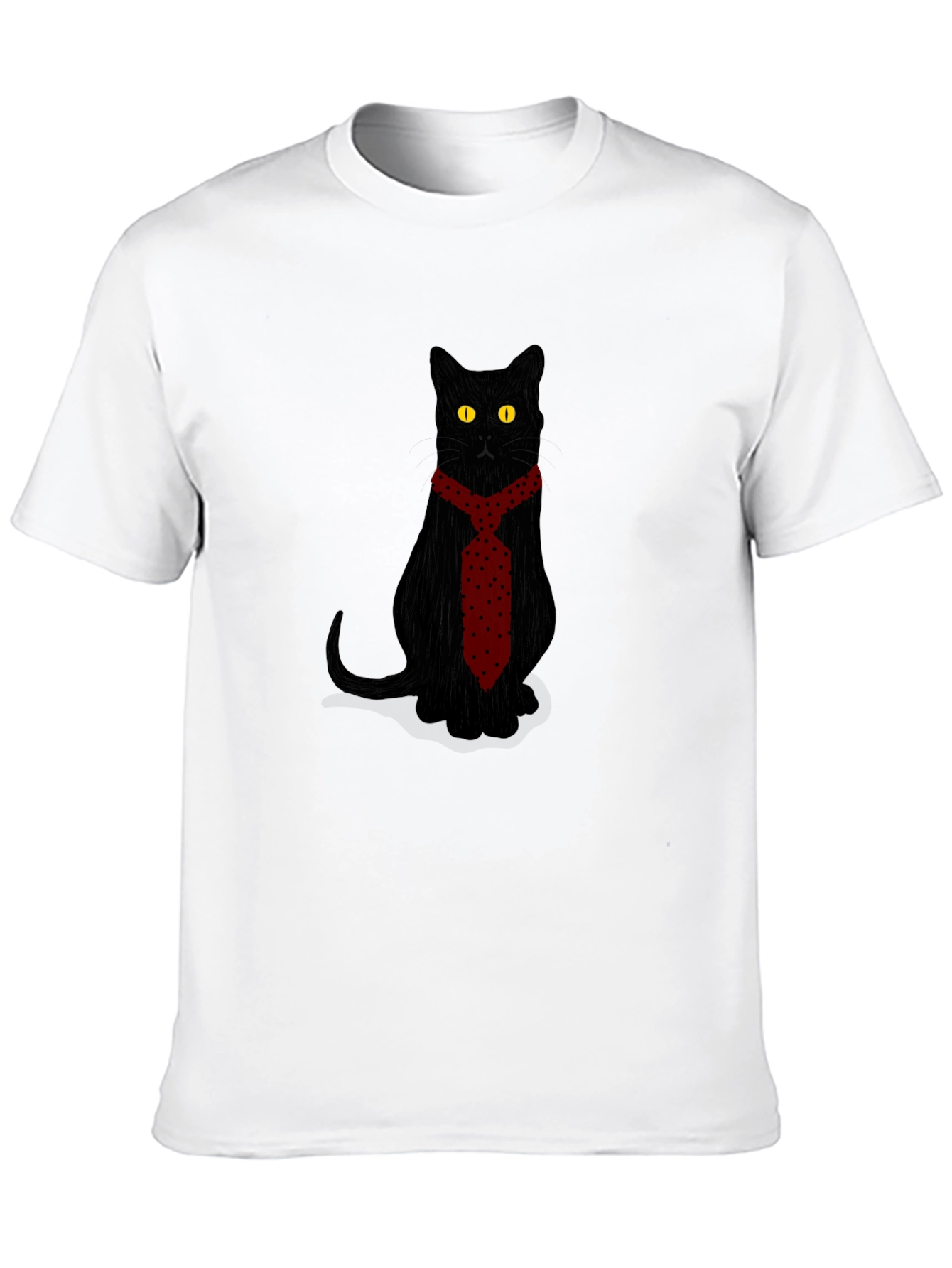 Black Black Cat in Tie Graphic Tee - Men's Fashion view 10