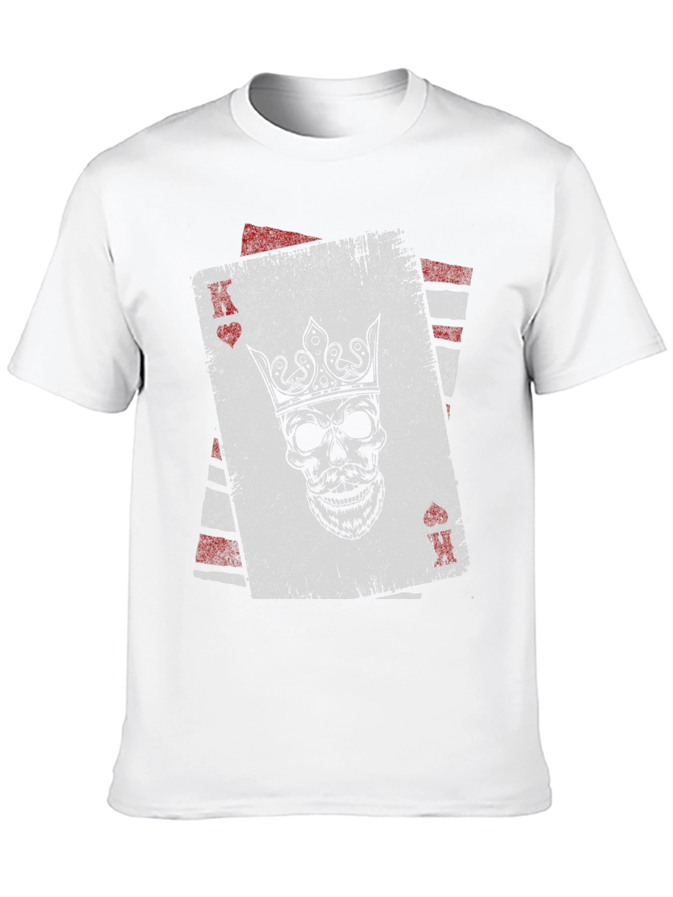 Black King of Hearts Skull Graphic T-Shirt view 10
