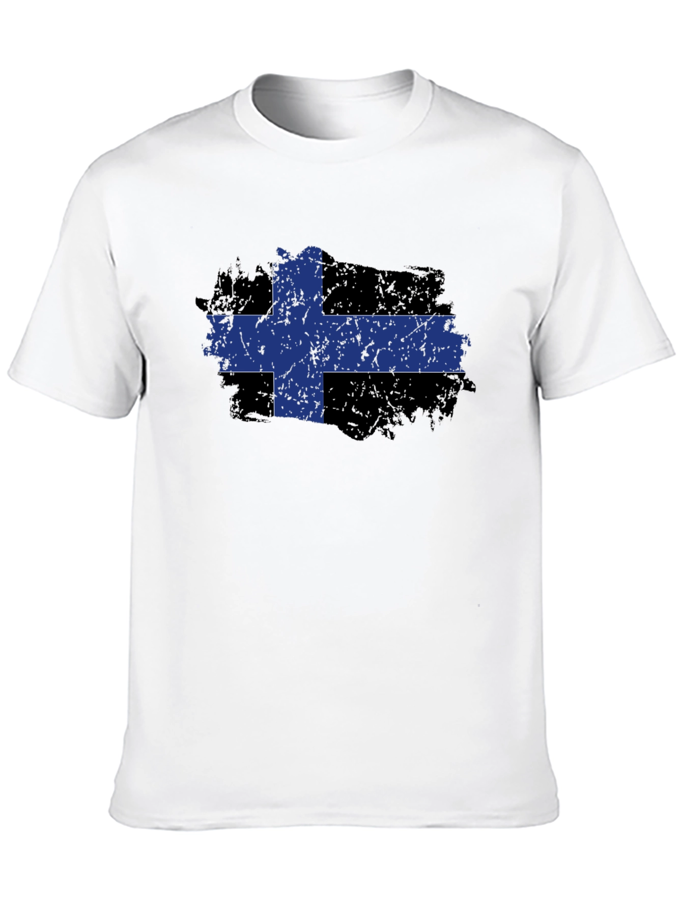 Distressed Finnish Flag T-Shirt - 10