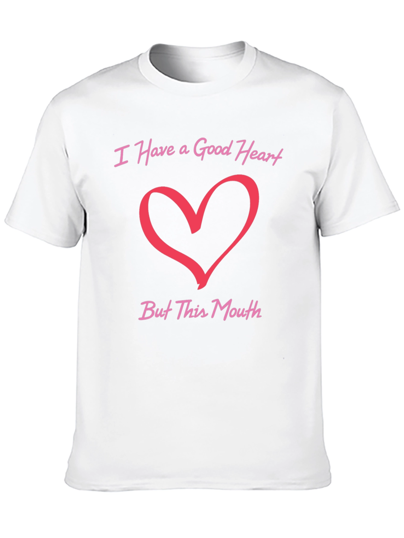 Black Good Heart Funny T-Shirt view 10