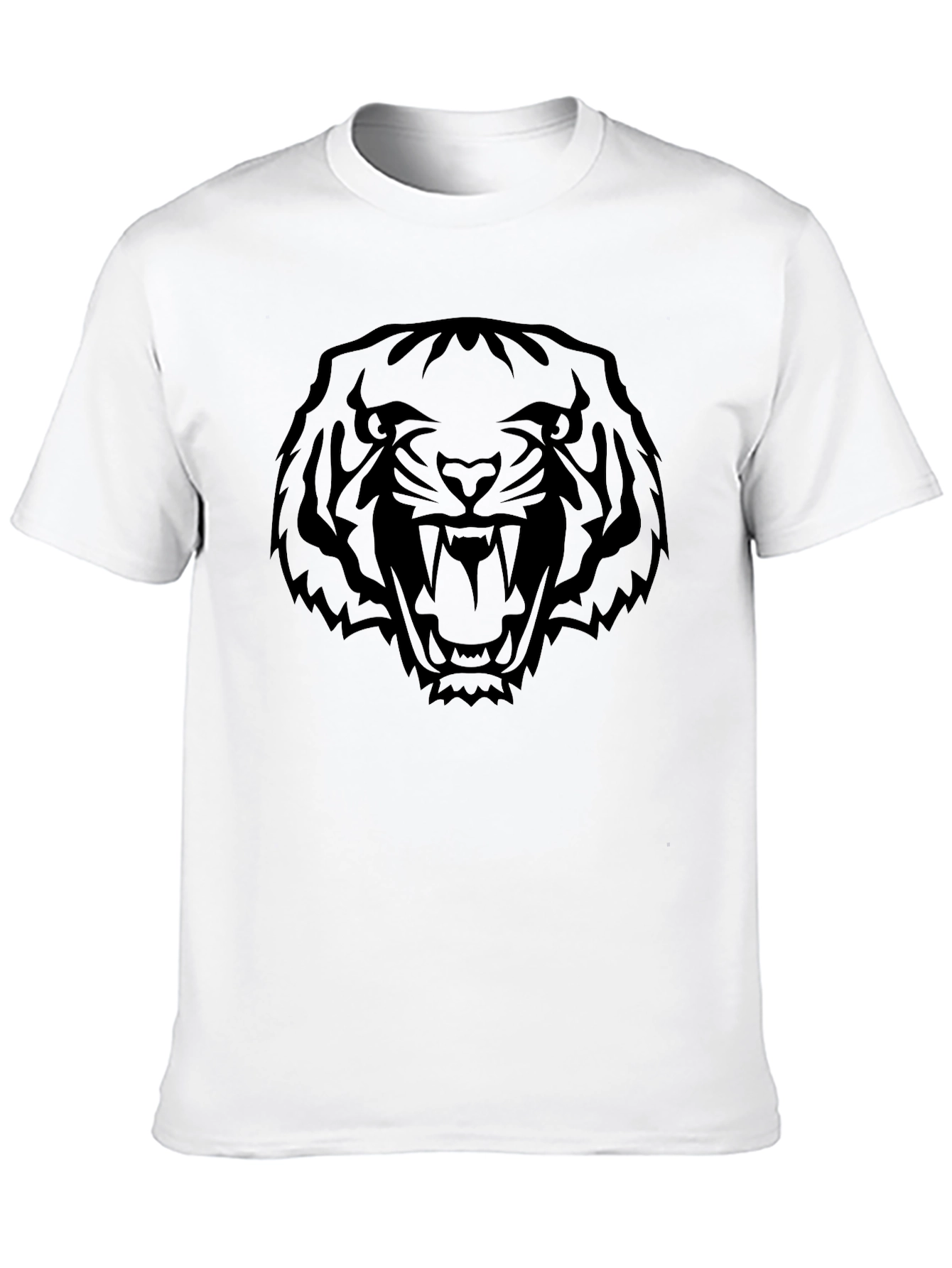Black Bold Tiger Graphic Tee - Men's Black T-Shirt view 10