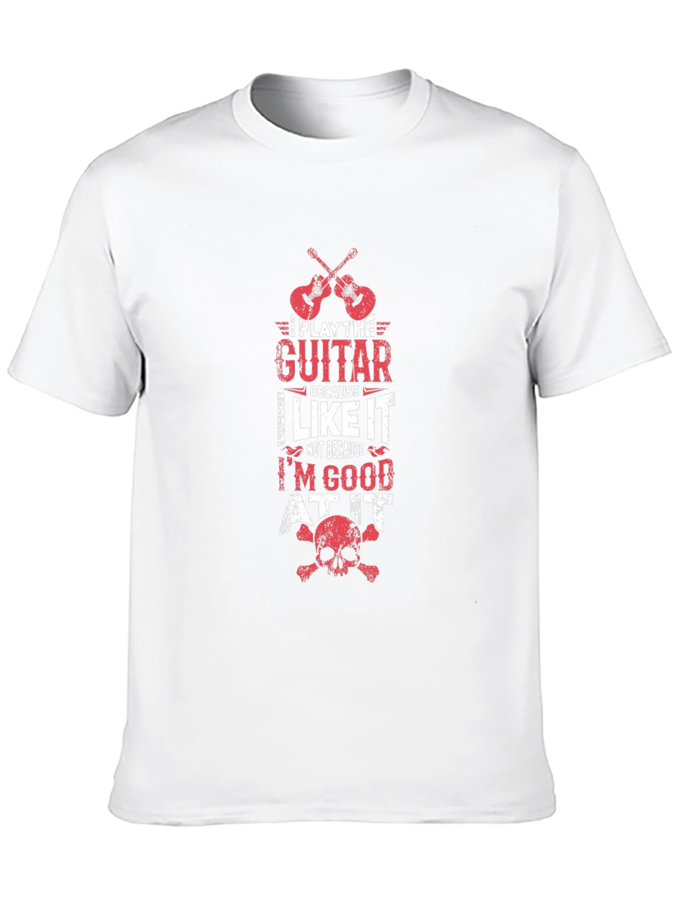 Black Guitar Lover T-Shirt - I Play Guitar Because I Like It Tee view 10