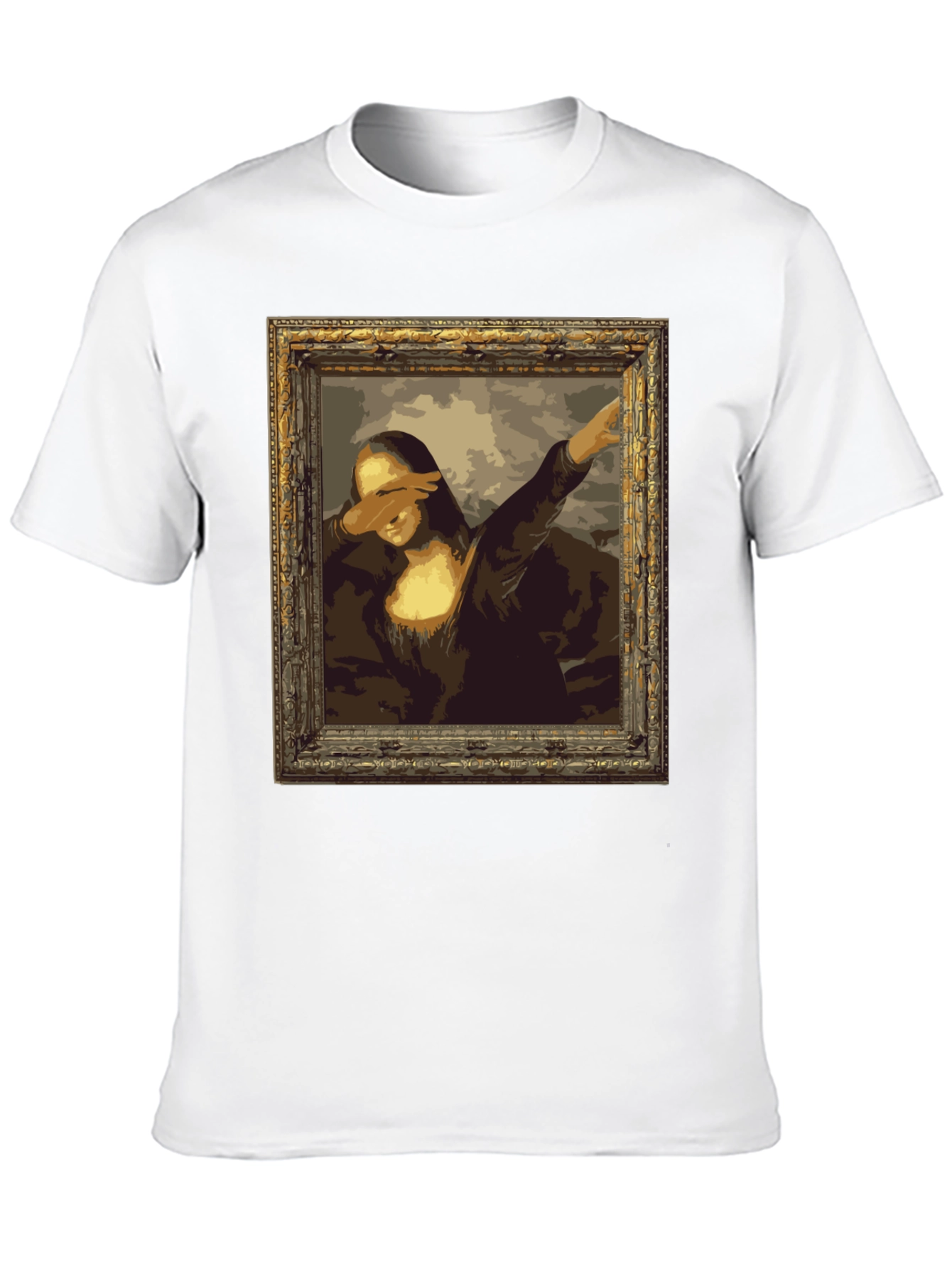 Black Mona Lisa Dab Black T-Shirt view 10