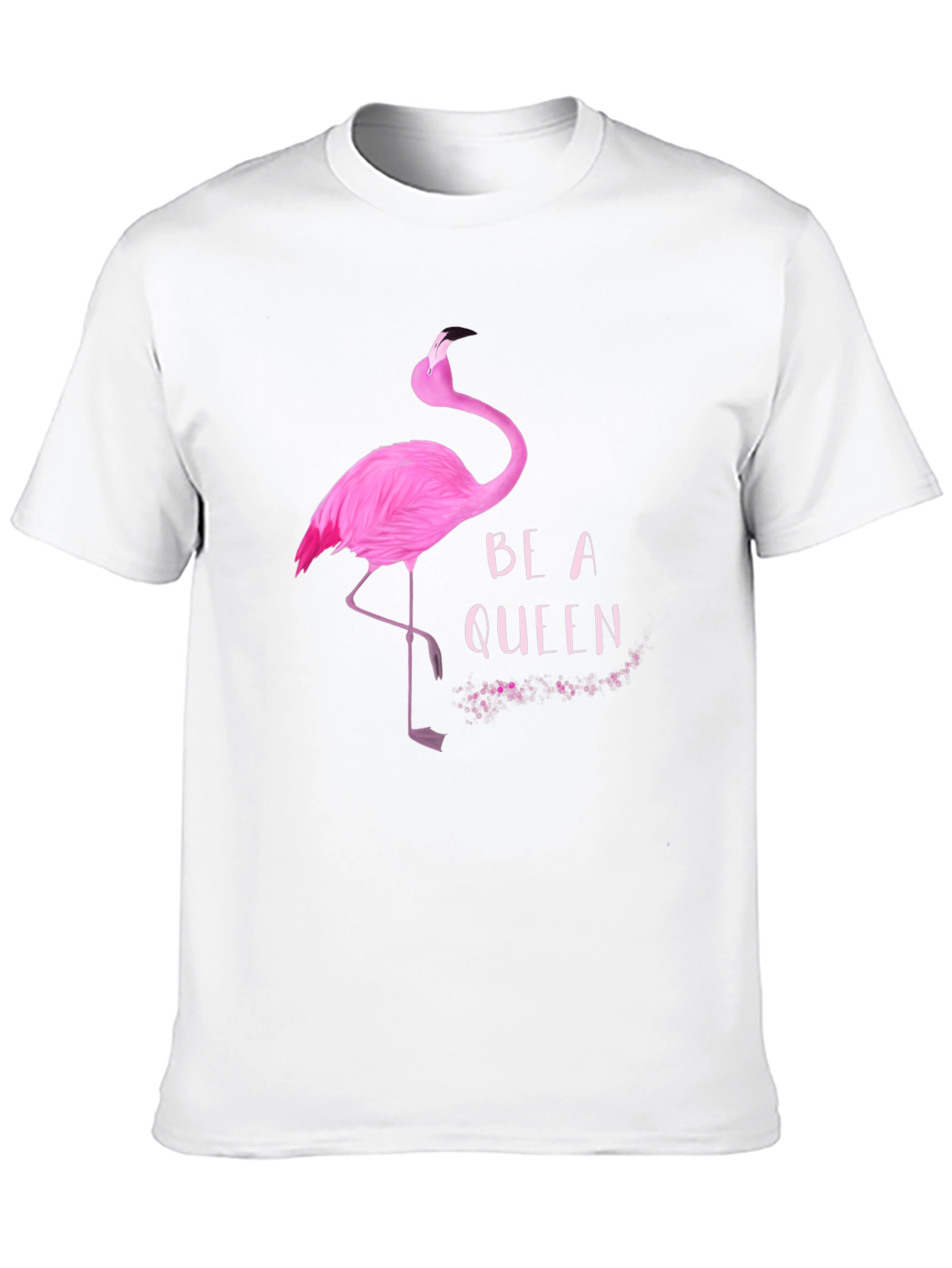 Black Be a Queen Flamingo Graphic T-Shirt view 10