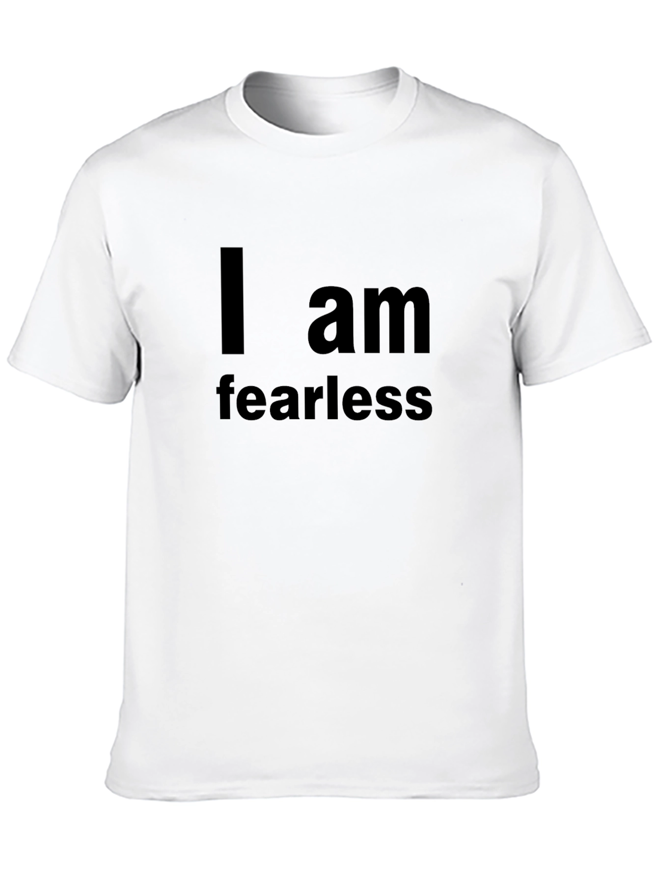 Black I am Fearless Black T-Shirt view 10