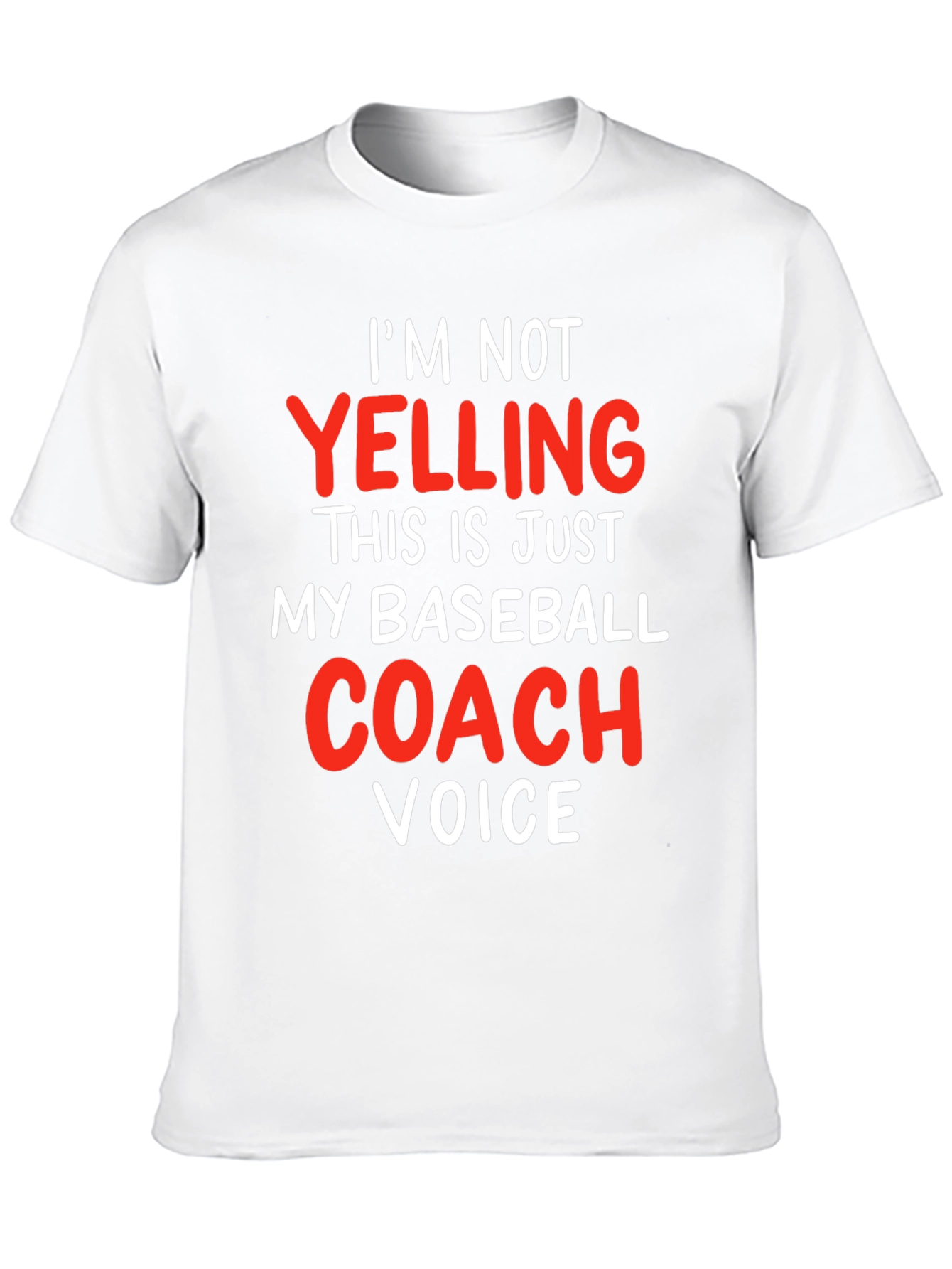 Black Baseball Coach Voice T-Shirt - Funny Gift view 10