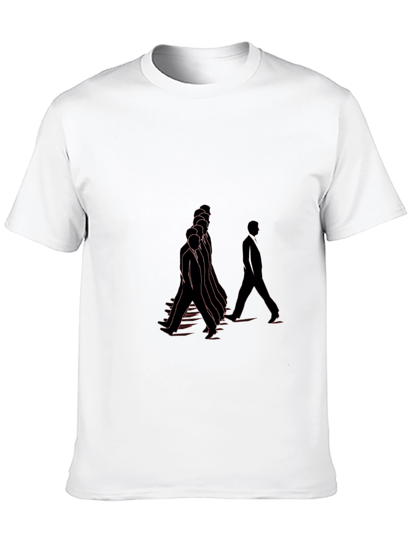 Black Unique Graphic Print Black Tee view 10