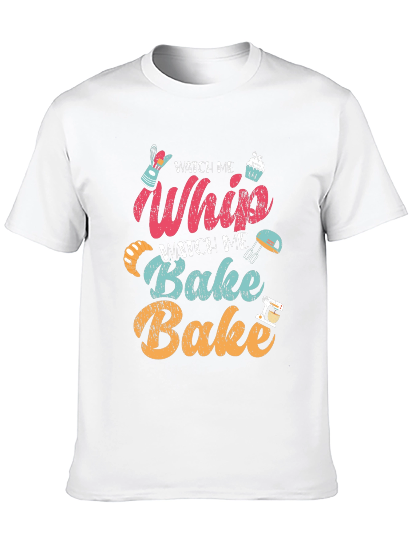 Black Watch Me Whip Bake T-Shirt - Baker's Delight! view 10