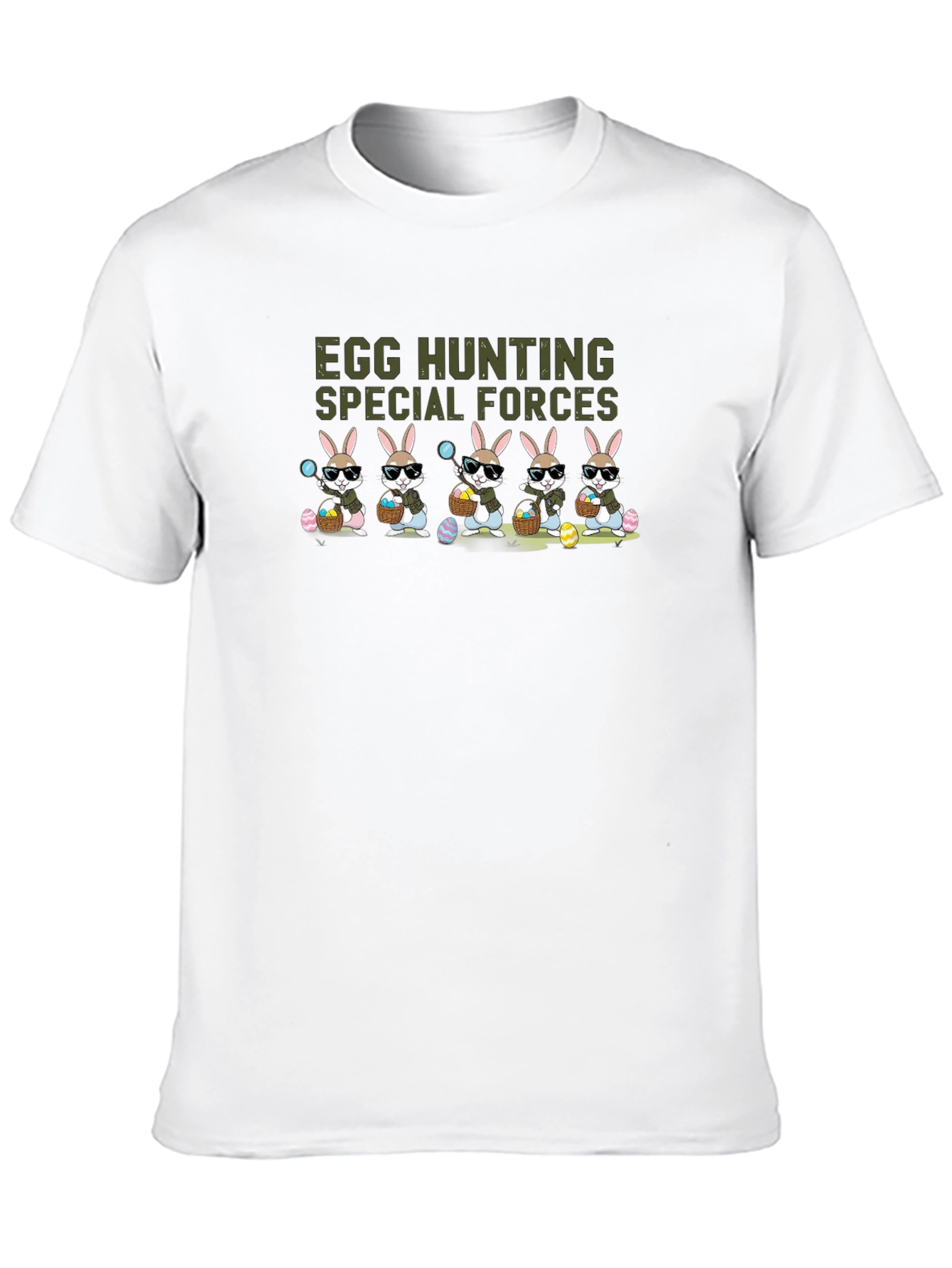 Black Egg Hunting Special Forces Easter Bunny T-Shirt view 10