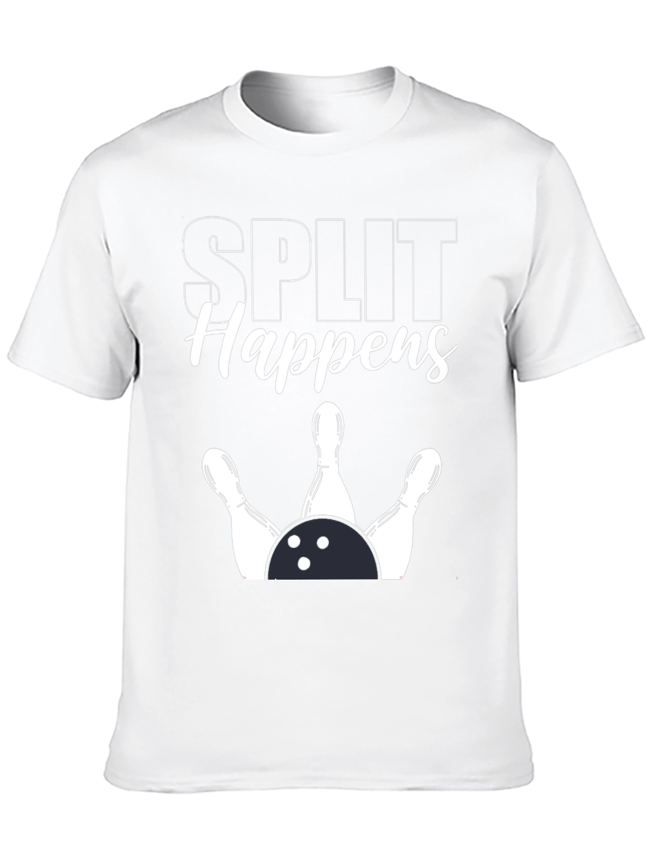 Black Split Happens Bowling T-Shirt - Black Graphic Tee view 10