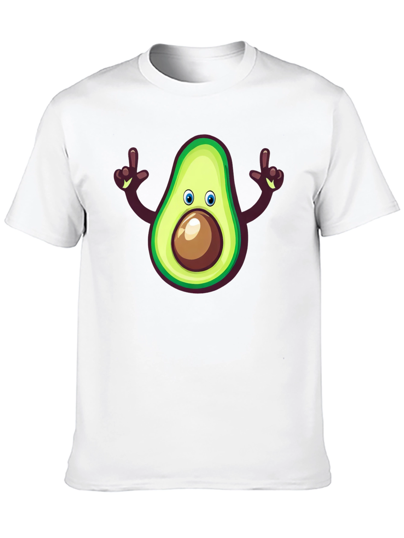 Black Avocado Cartoon Graphic Tee - Black view 10