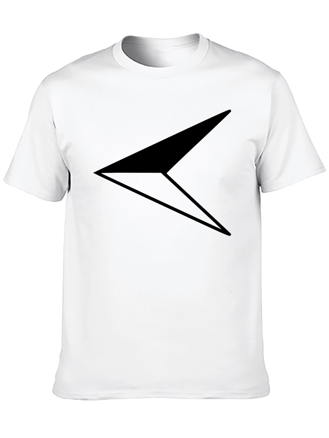 Stylish Black T-Shirt with Geometric Arrow Design - 10