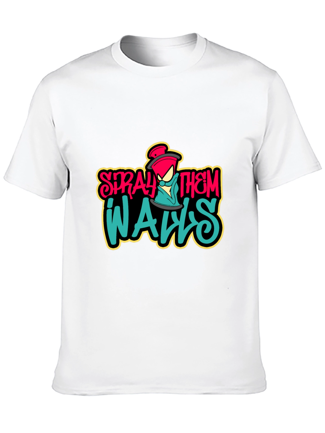 Black Spray Them Walls Graphic Tee - Black view 10
