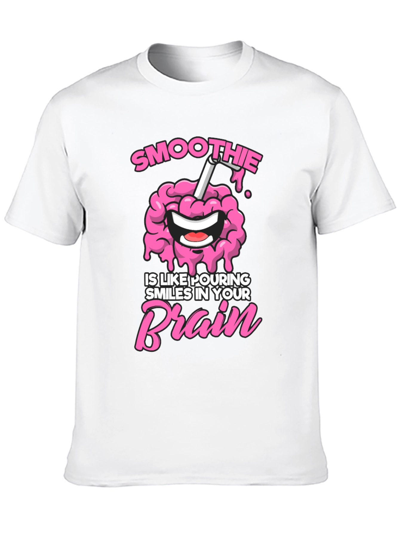Smoothie Brain Graphic T-Shirt - Funny Unisex Tee - 10