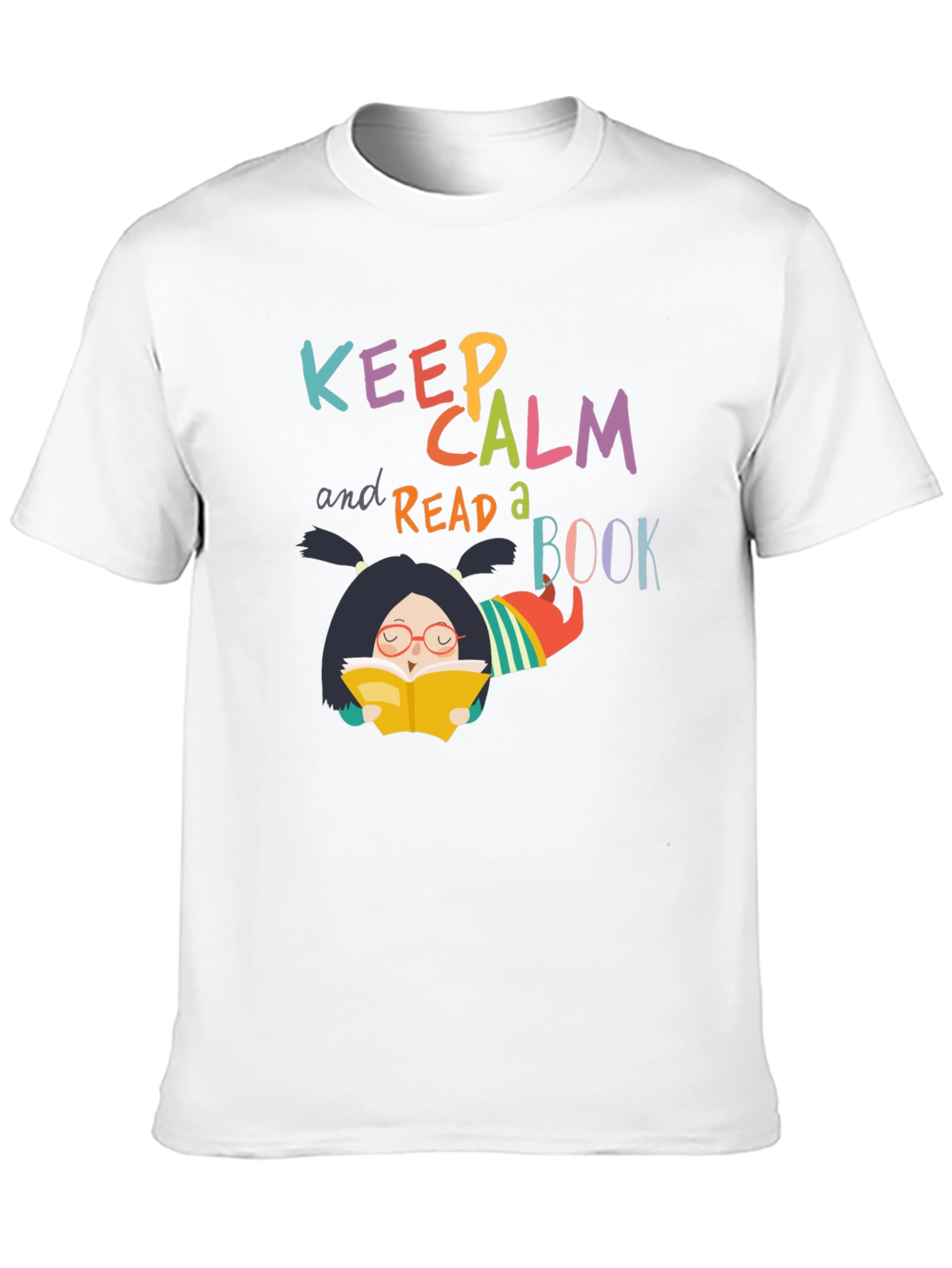 Black Keep Calm and Read a Book T-Shirt view 10