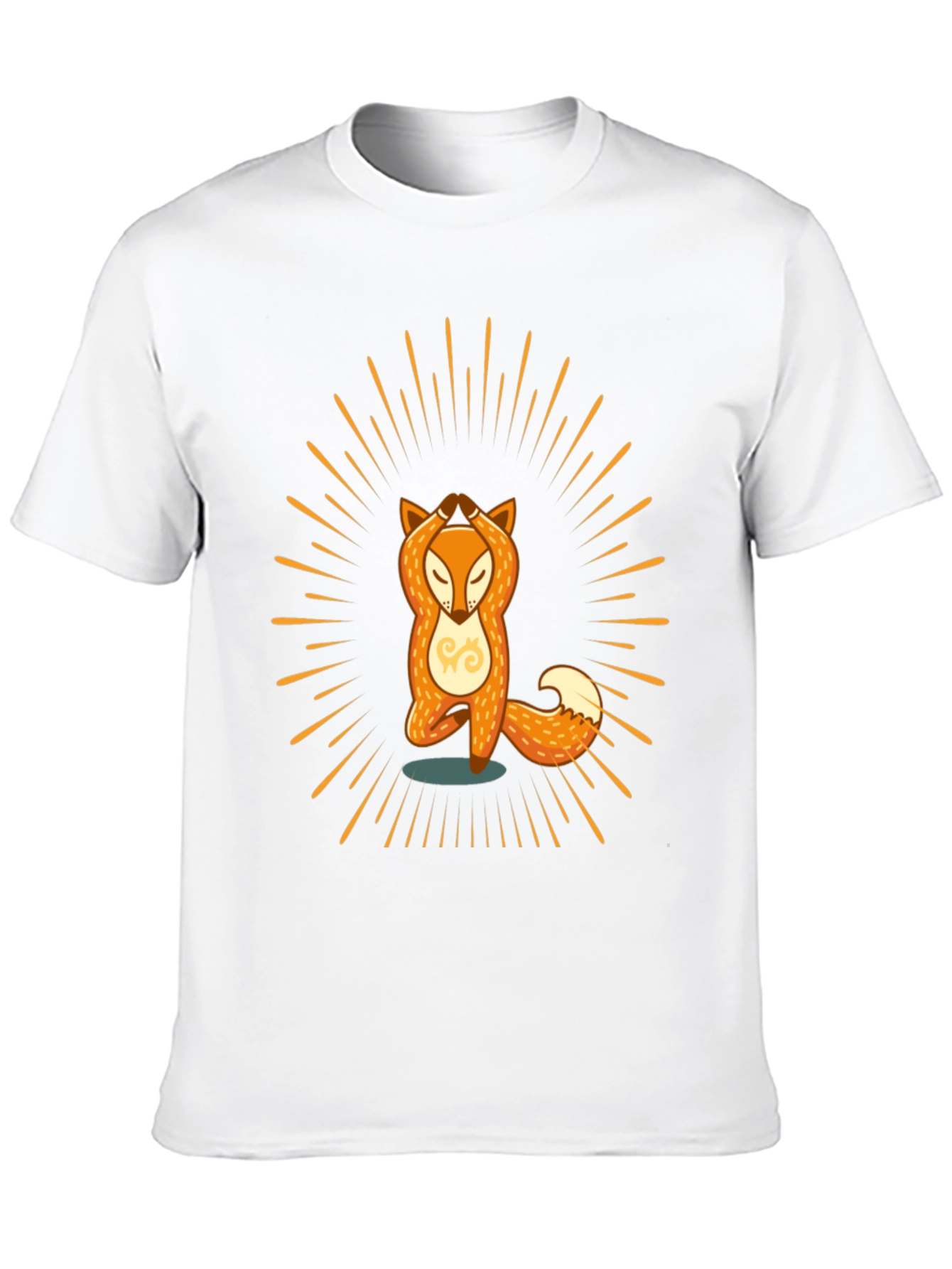 Black Yoga Fox Graphic Tee - Zen Vibes T-Shirt view 10