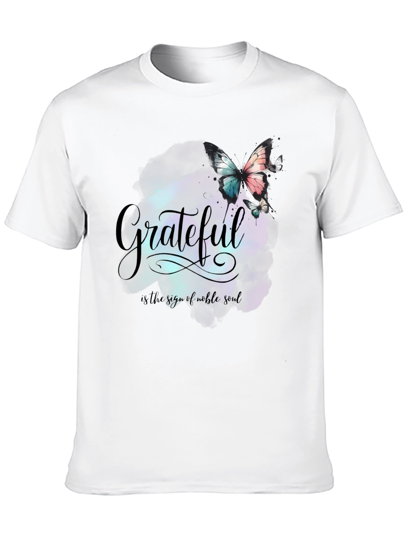 Black Grateful Butterfly Graphic Tee - Noble Soul Design view 10