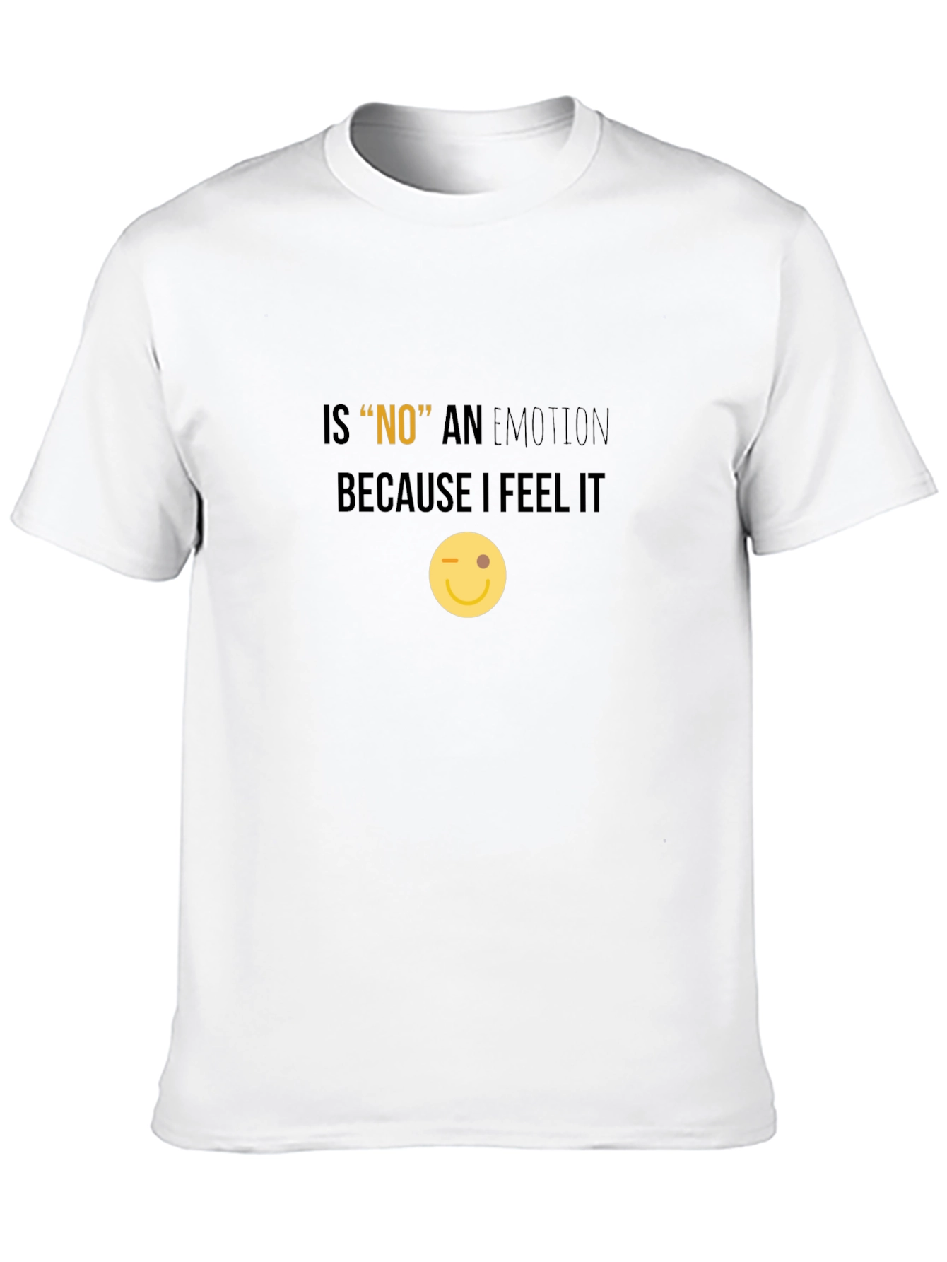 Black Funny "NO" Emotion T-Shirt view 10