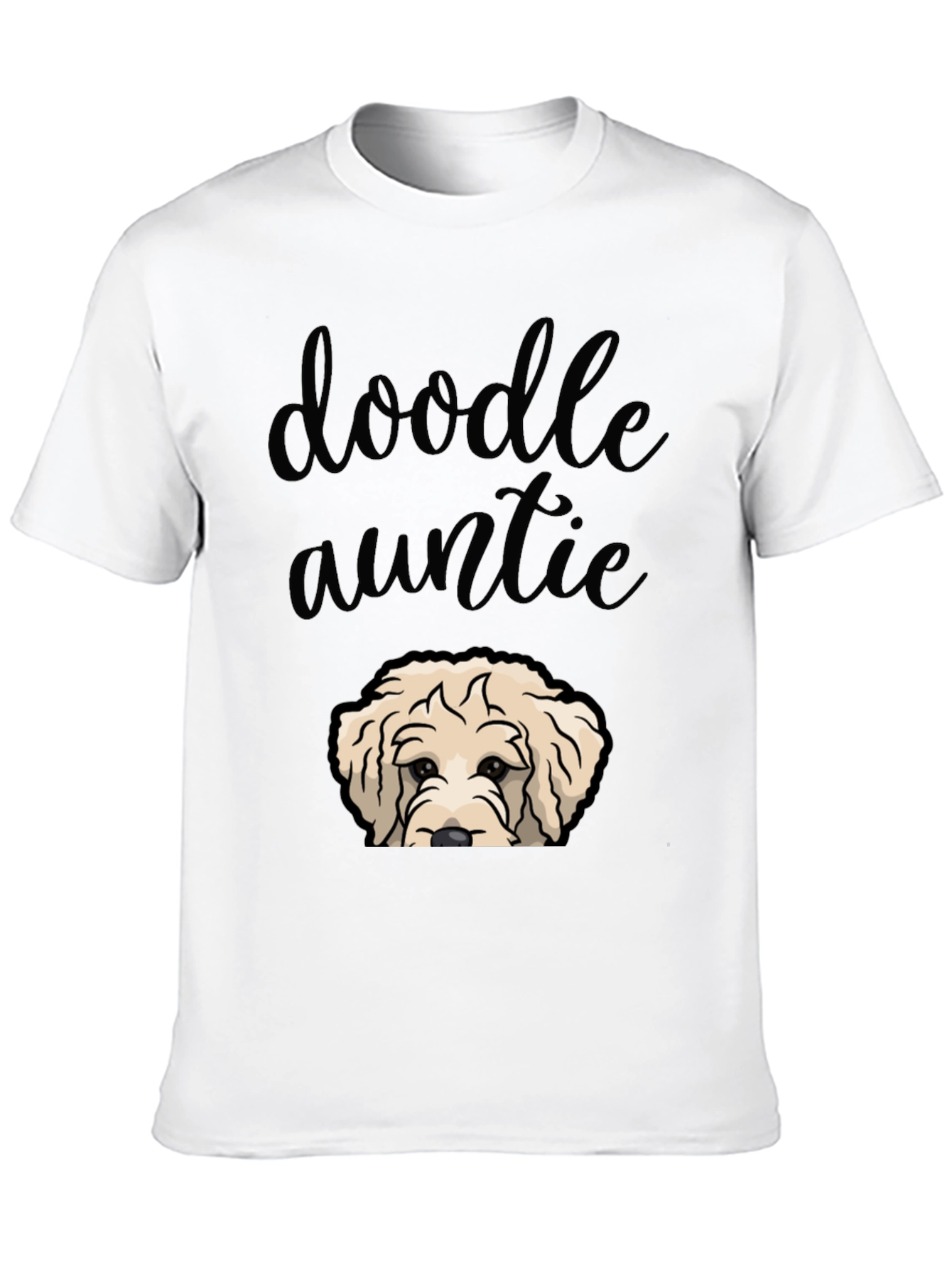 Black Doodle Auntie T-Shirt - Cute Dog Lover Tee view 10