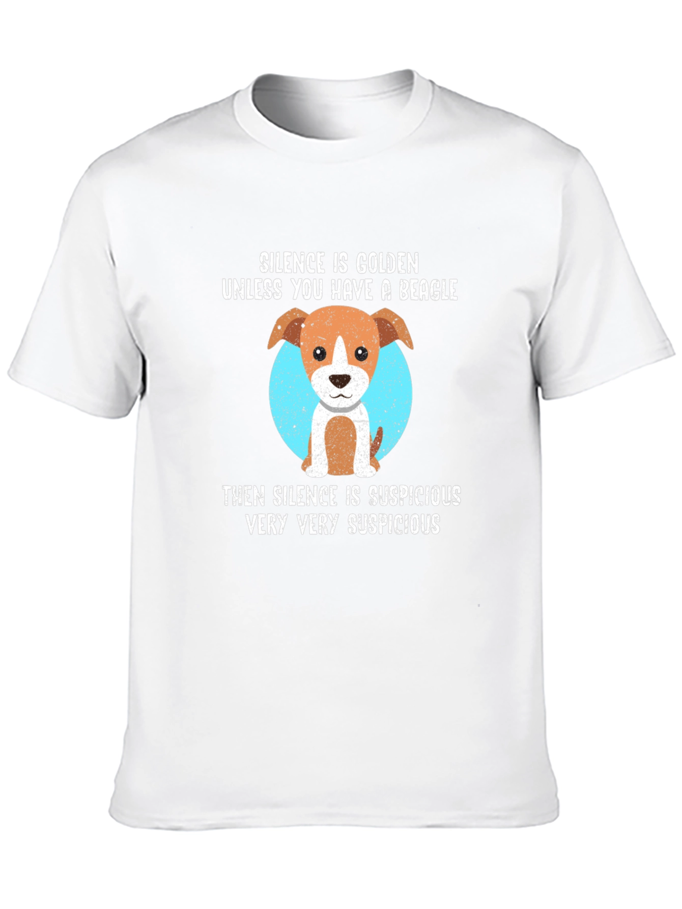 Black Beagle Humor T-Shirt: Suspicious Silence Tee view 10