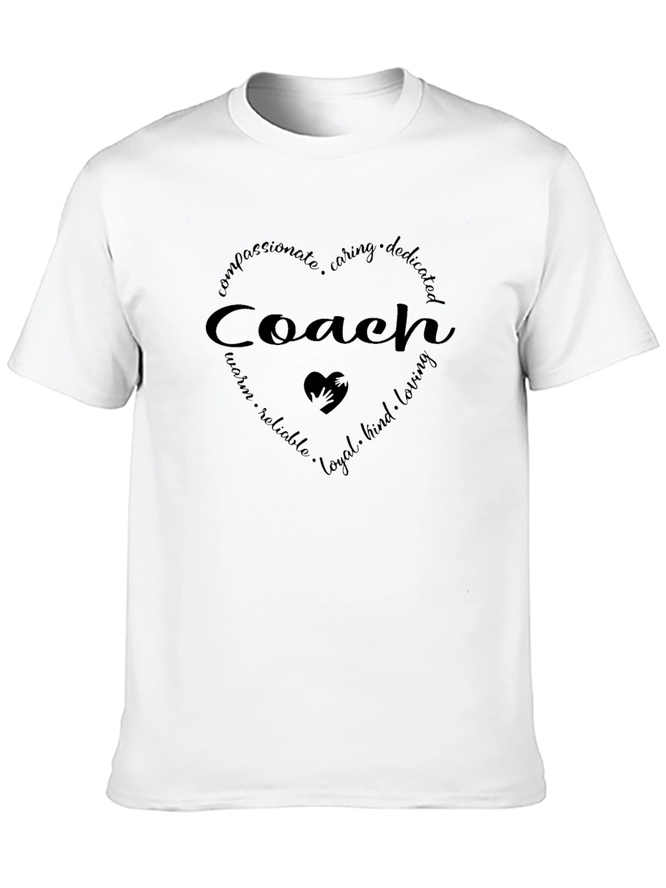 Black Coach Heart Graphic Tee - Compassionate & Caring view 10