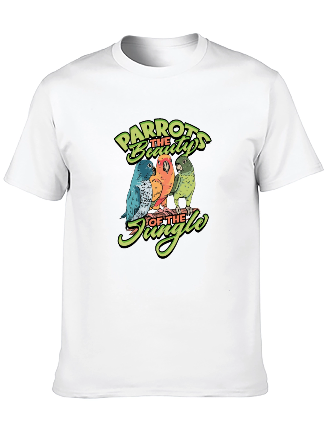 Black Parrots of the Jungle Graphic Tee view 10