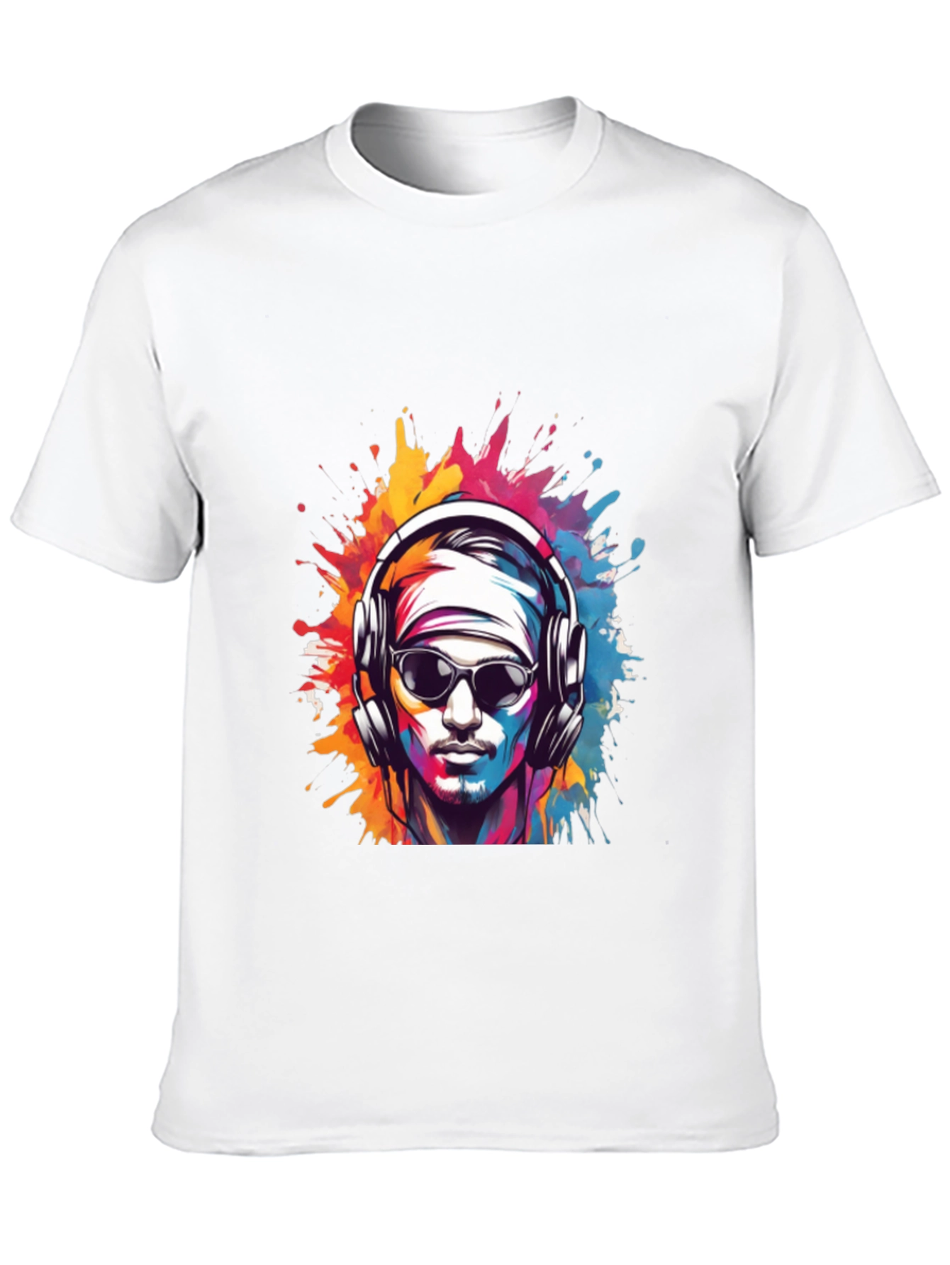 Black Men's Black Graphic Tee: Music Lover view 10