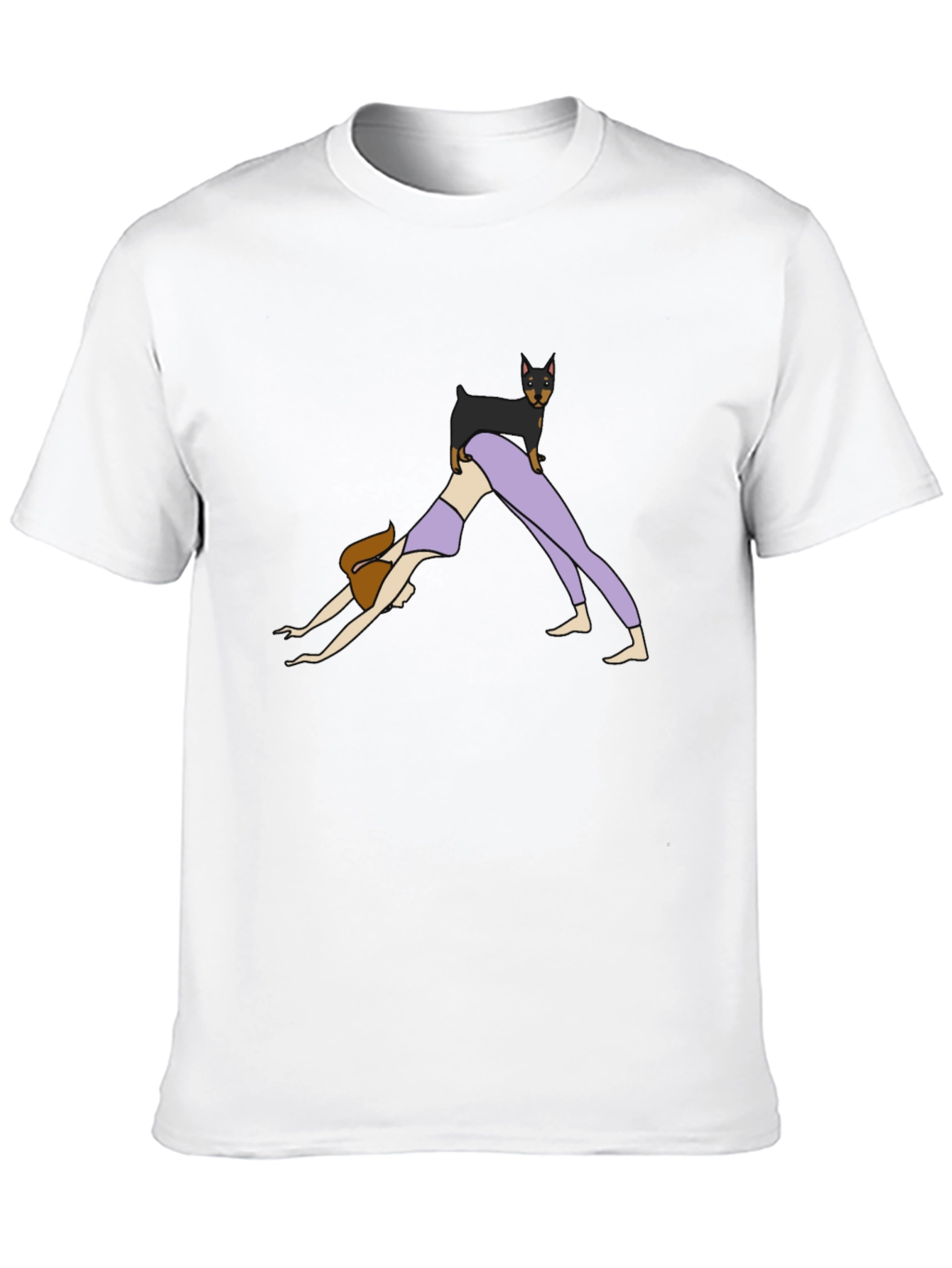 Black Yoga Dog T-Shirt view 10