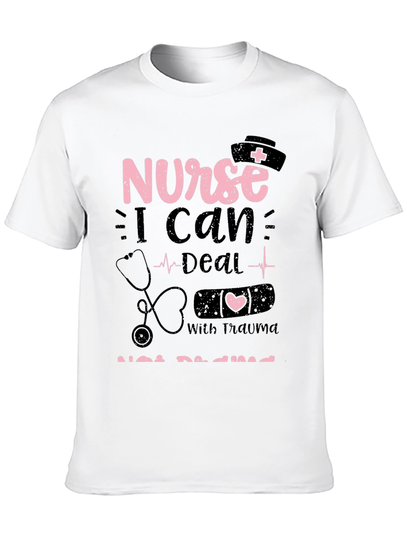 Black Nurse Trauma T-Shirt: I Can Deal With Trauma view 10