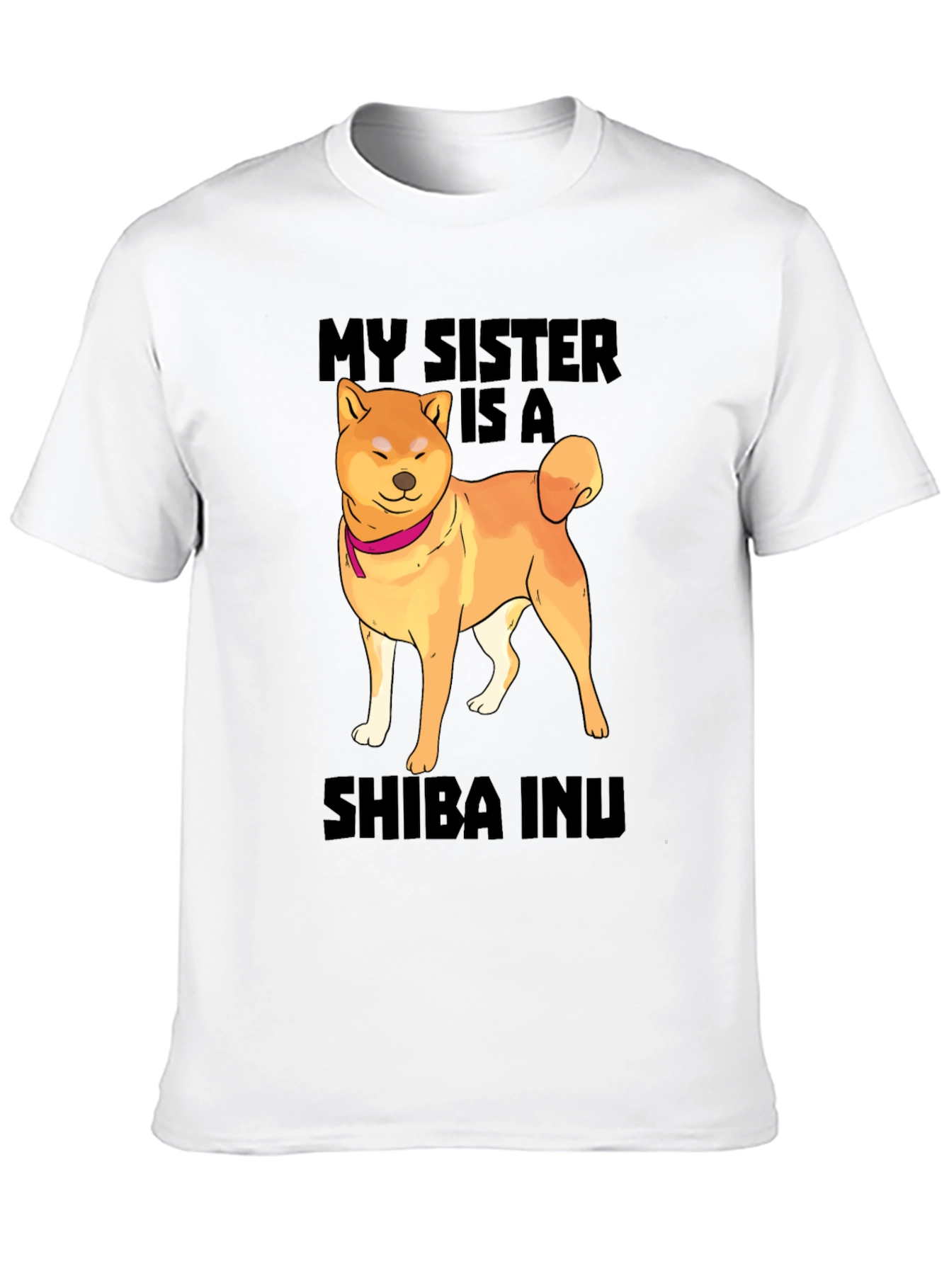 Black My Sister Is A Shiba Inu T-Shirt Funny Dog Lover Tee view 10