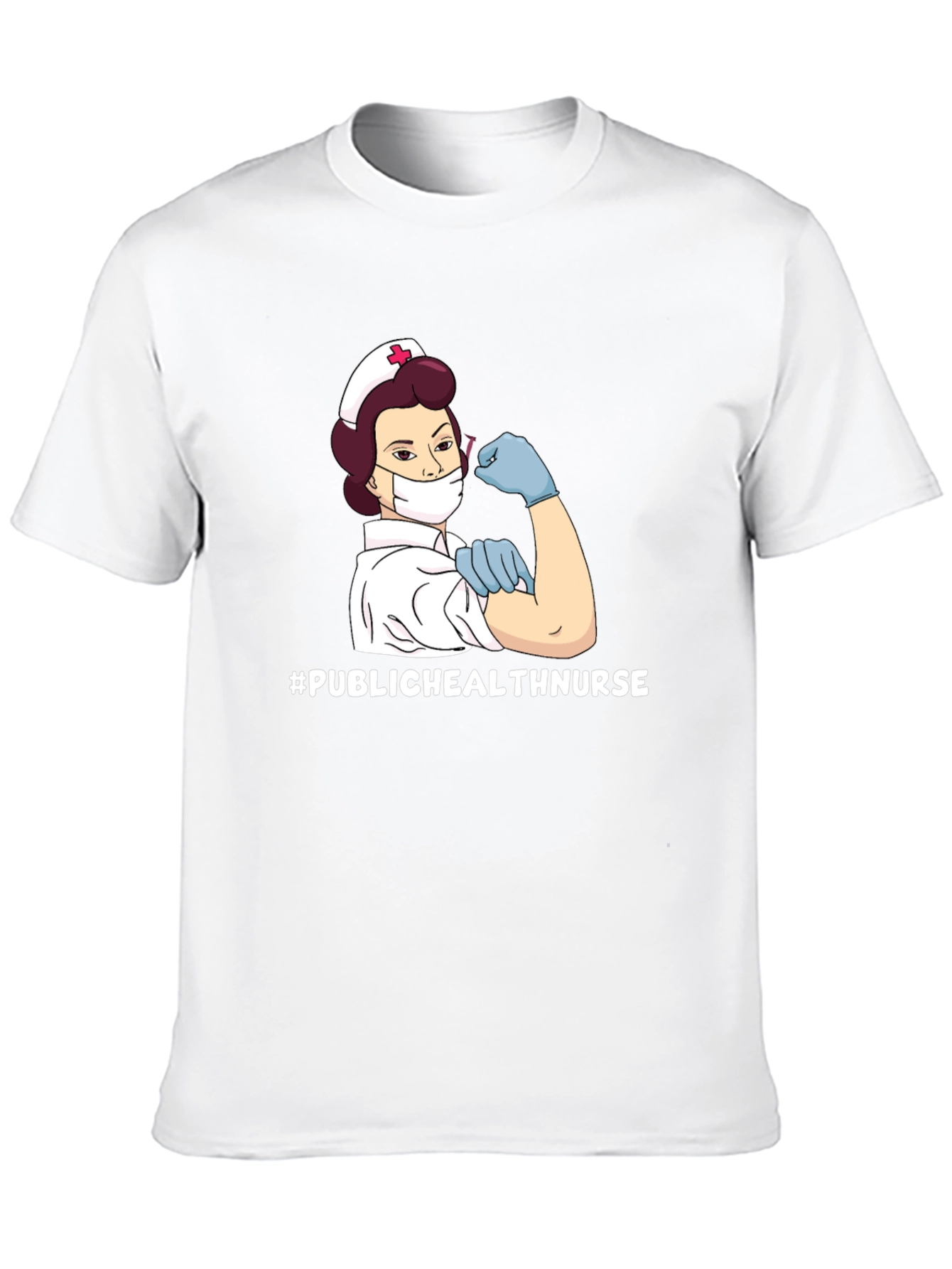 Black Public Health Nurse T-Shirt - Black view 10