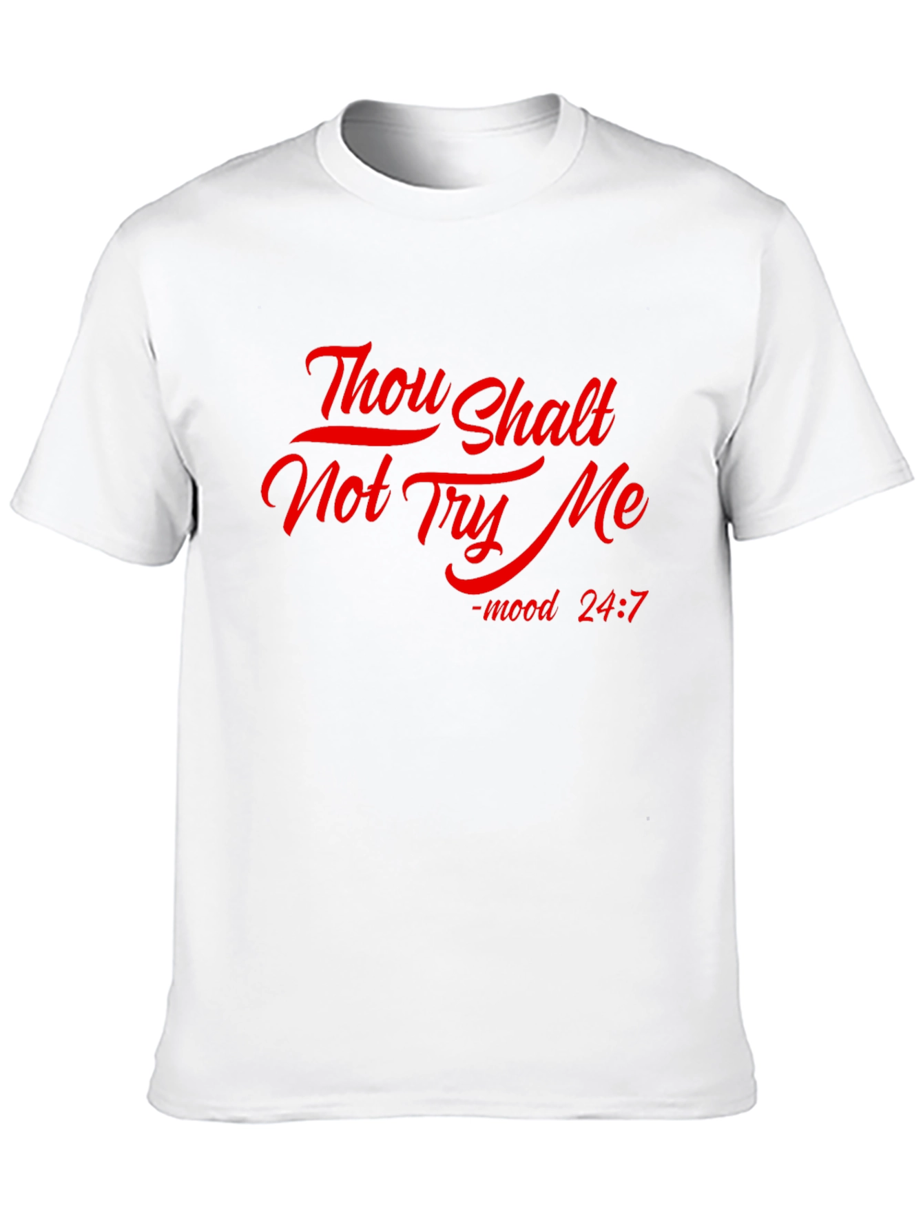 Black Thou Shalt Not Try Me Graphic Tee - Black view 10