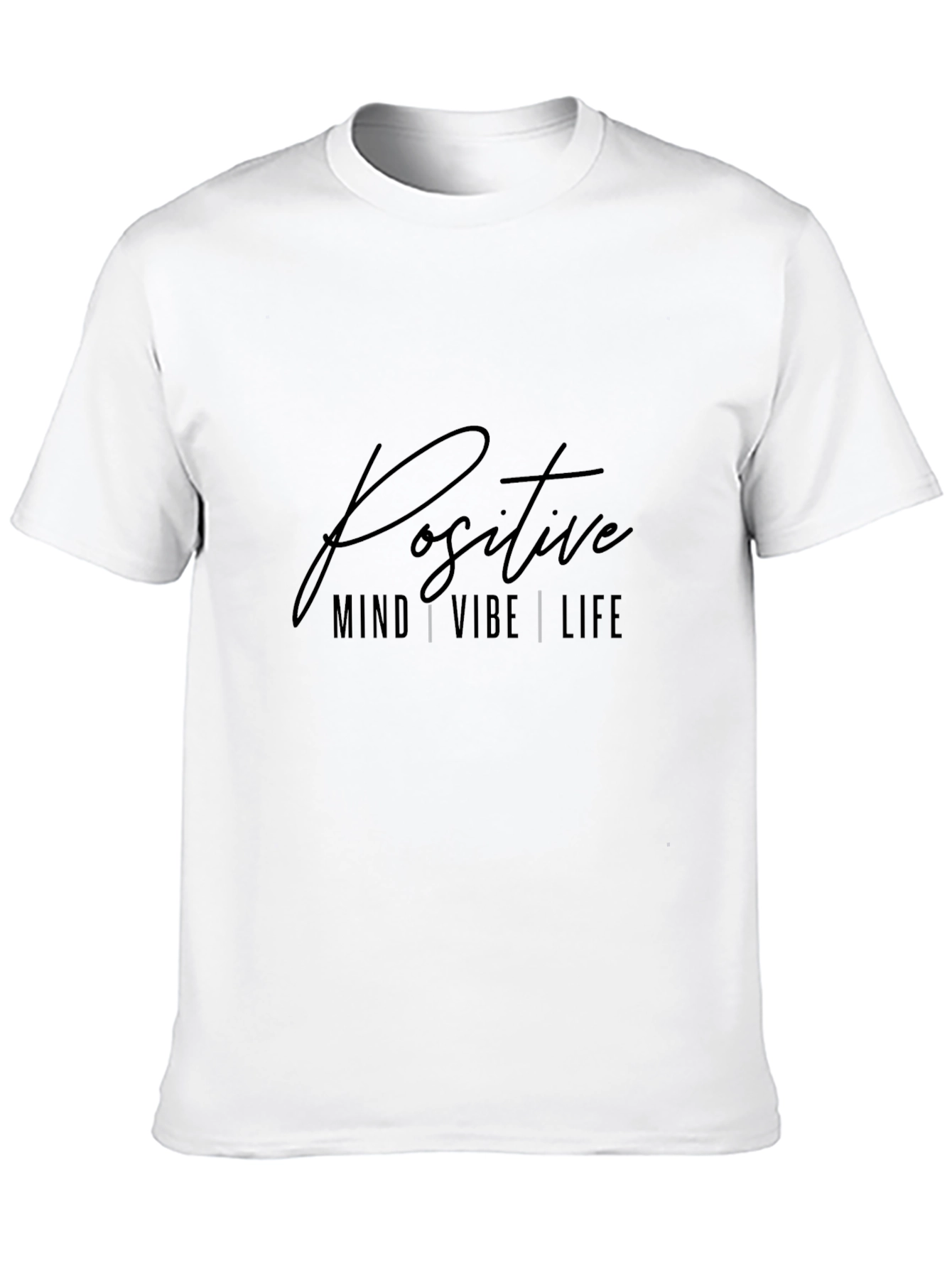 Black Positive Mind Vibe Life T-Shirt view 10