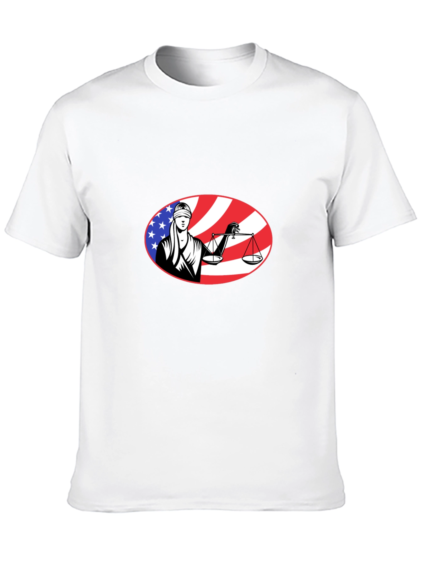 Scales of Justice American Flag T-Shirt - 10