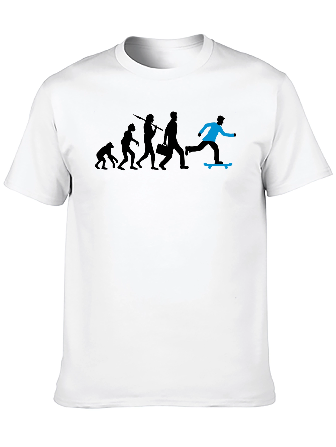 Black Evolution of Skateboarding T-Shirt view 10