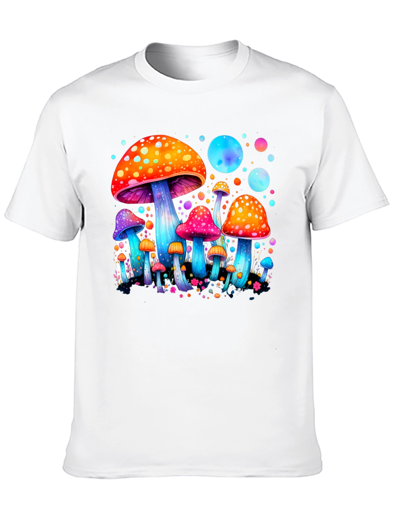 Black Psychedelic Mushroom T-Shirt - Unique Graphic Tee view 10