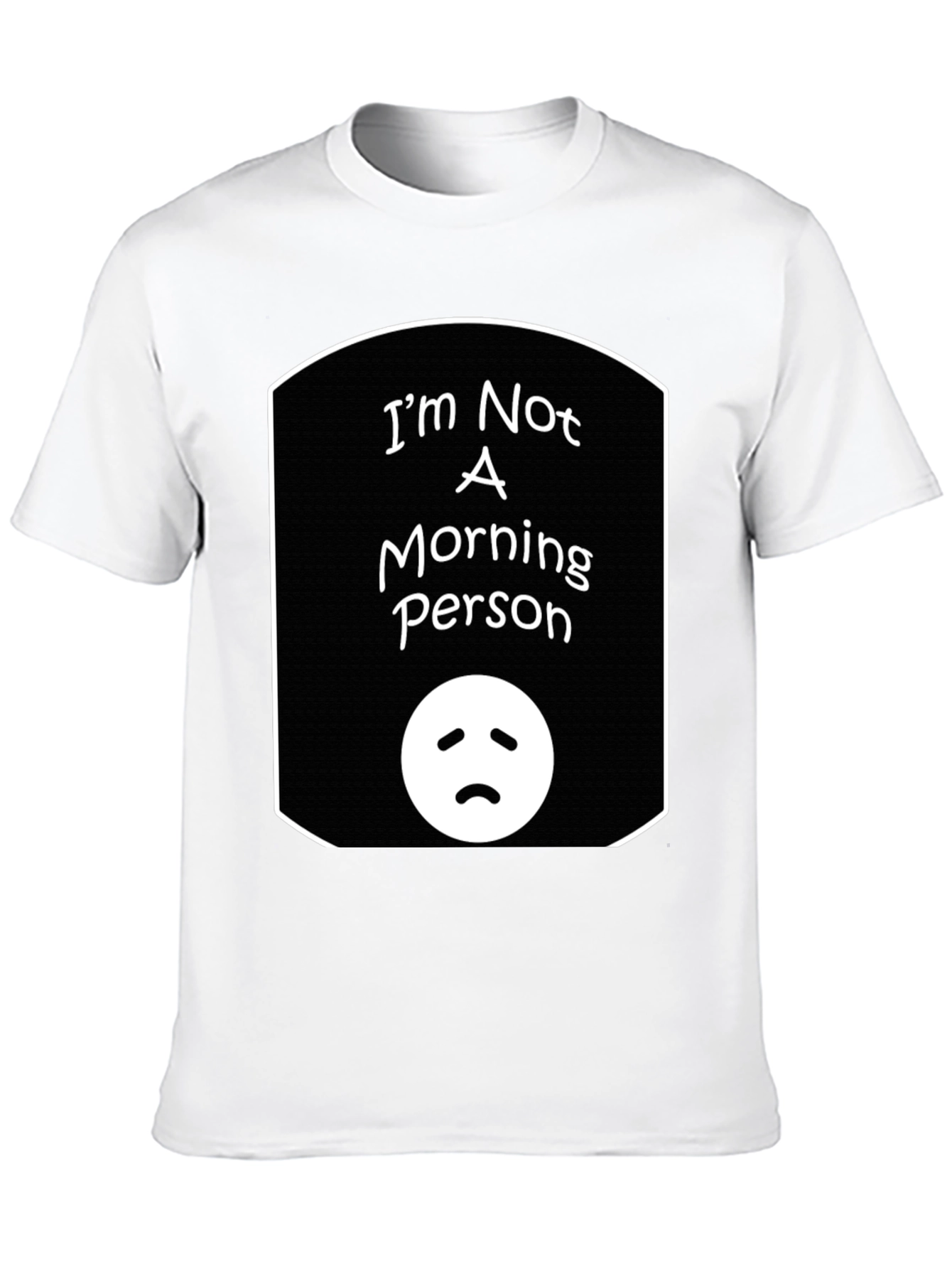 Black Funny "I'm Not a Morning Person" Graphic Tee view 10