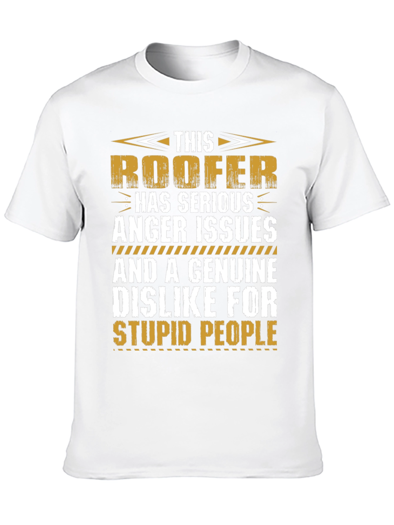 Black Roofer Humor Graphic T-Shirt - Anger Issues view 10