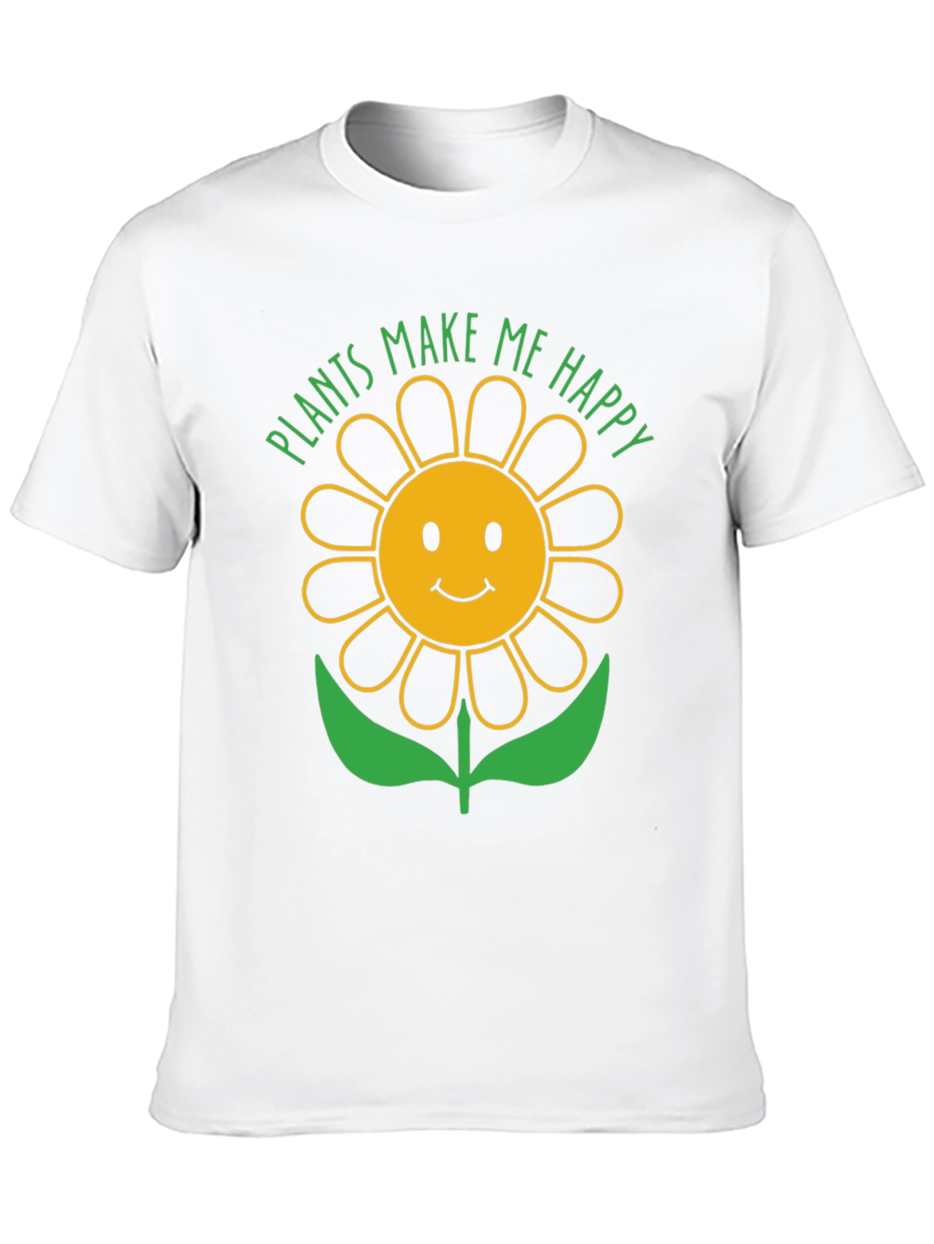 Black Plants Make Me Happy Sunflower Graphic T-Shirt view 10