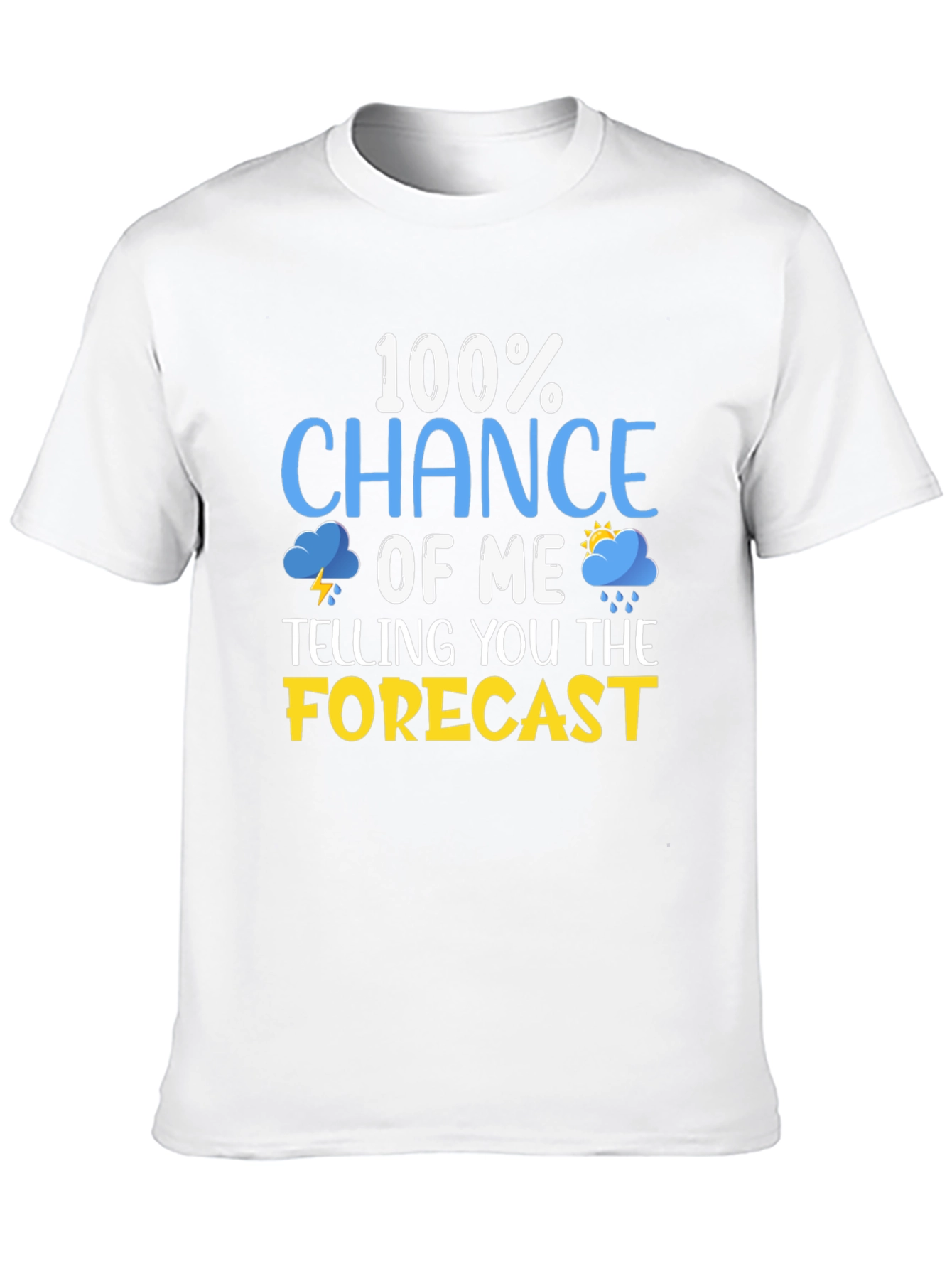 Black Funny Weather Forecast T-Shirt view 10