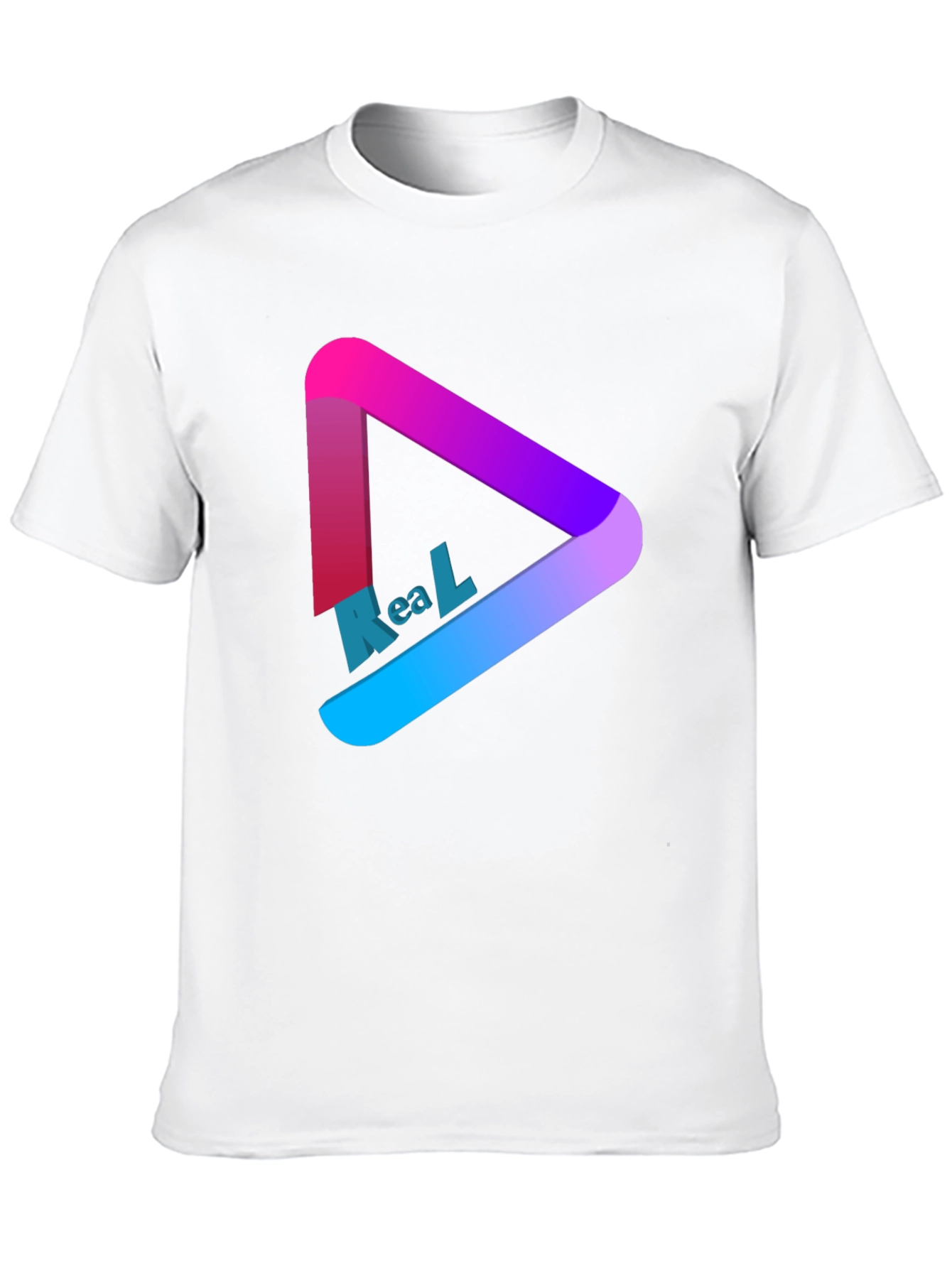 Black Gradient Triangle T-Shirt view 10